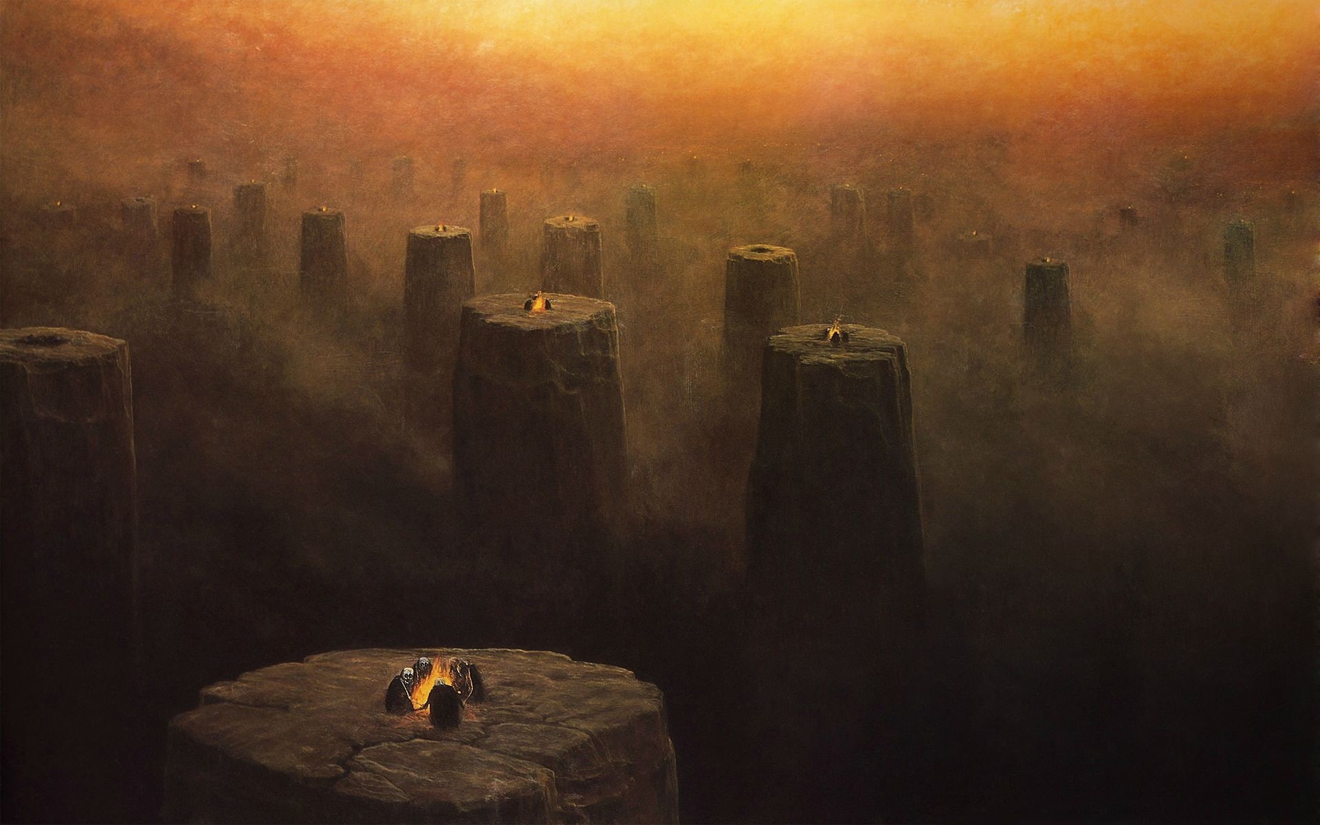 dark, Zdzisław Beksiński, 1080P, HD Wallpaper