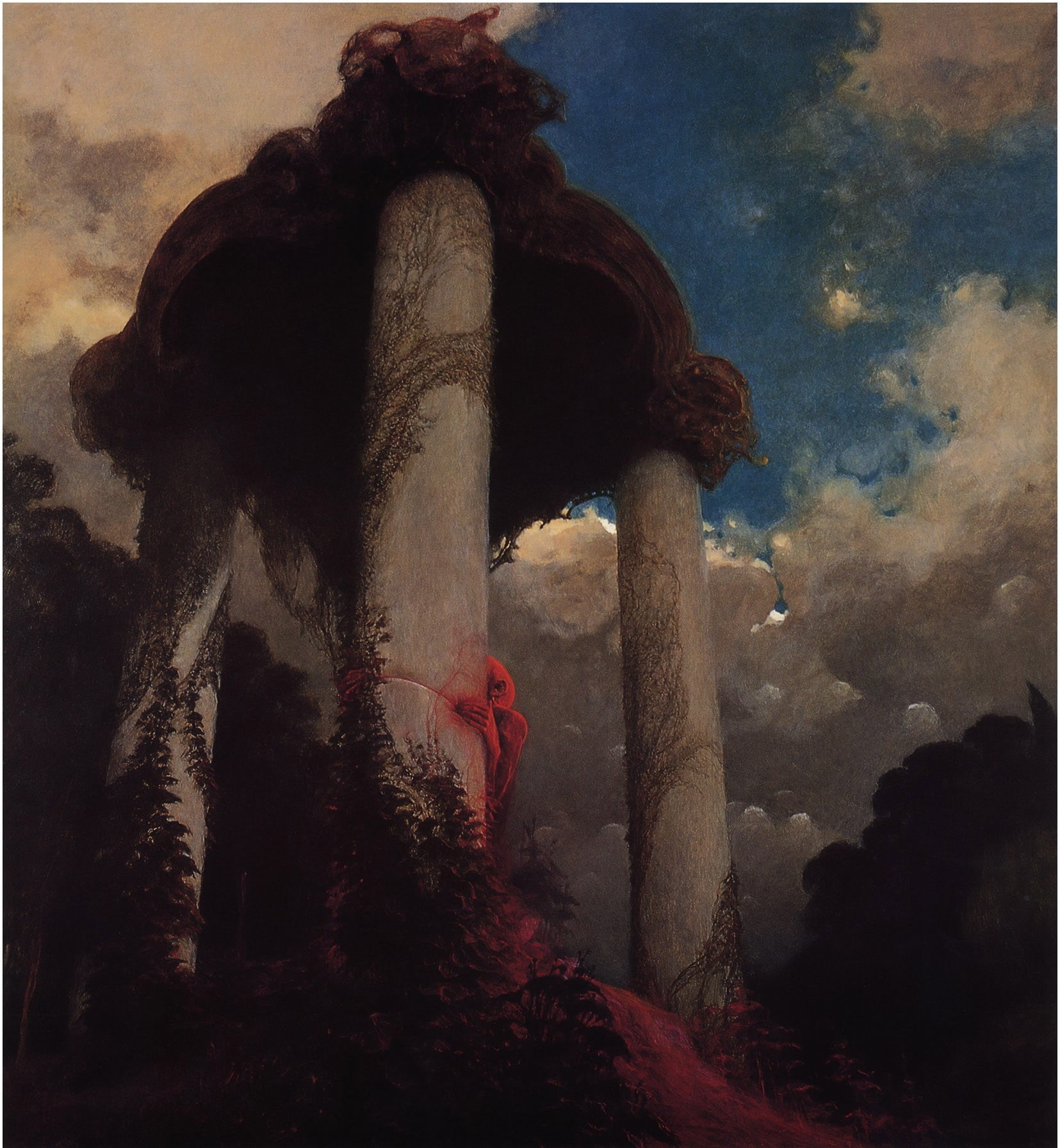 outdoors, ancient, untitled, no people, low angle view, built structure, architecture, old, Zdzisław Beksiński, ruined, day, plant, travel destinations, Phone HD Wallpaper