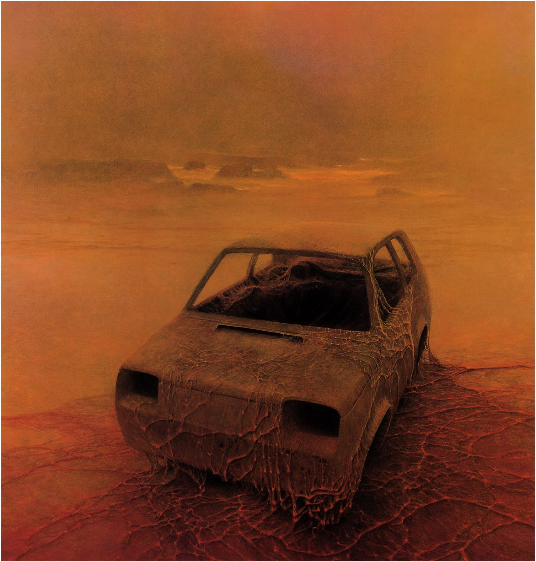 travel, single object, no people, 720P, old, sinking, damaged, mode of transportation, hopelessness, sunset, car, motor vehicle, sky, transportation, abandoned, Phone HD Wallpaper