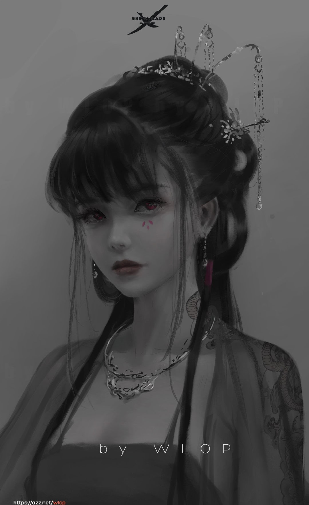 Chinese clothing, Ghost + Blade, hanfu, WLOP, 720P, anime girls, Phone HD Wallpaper