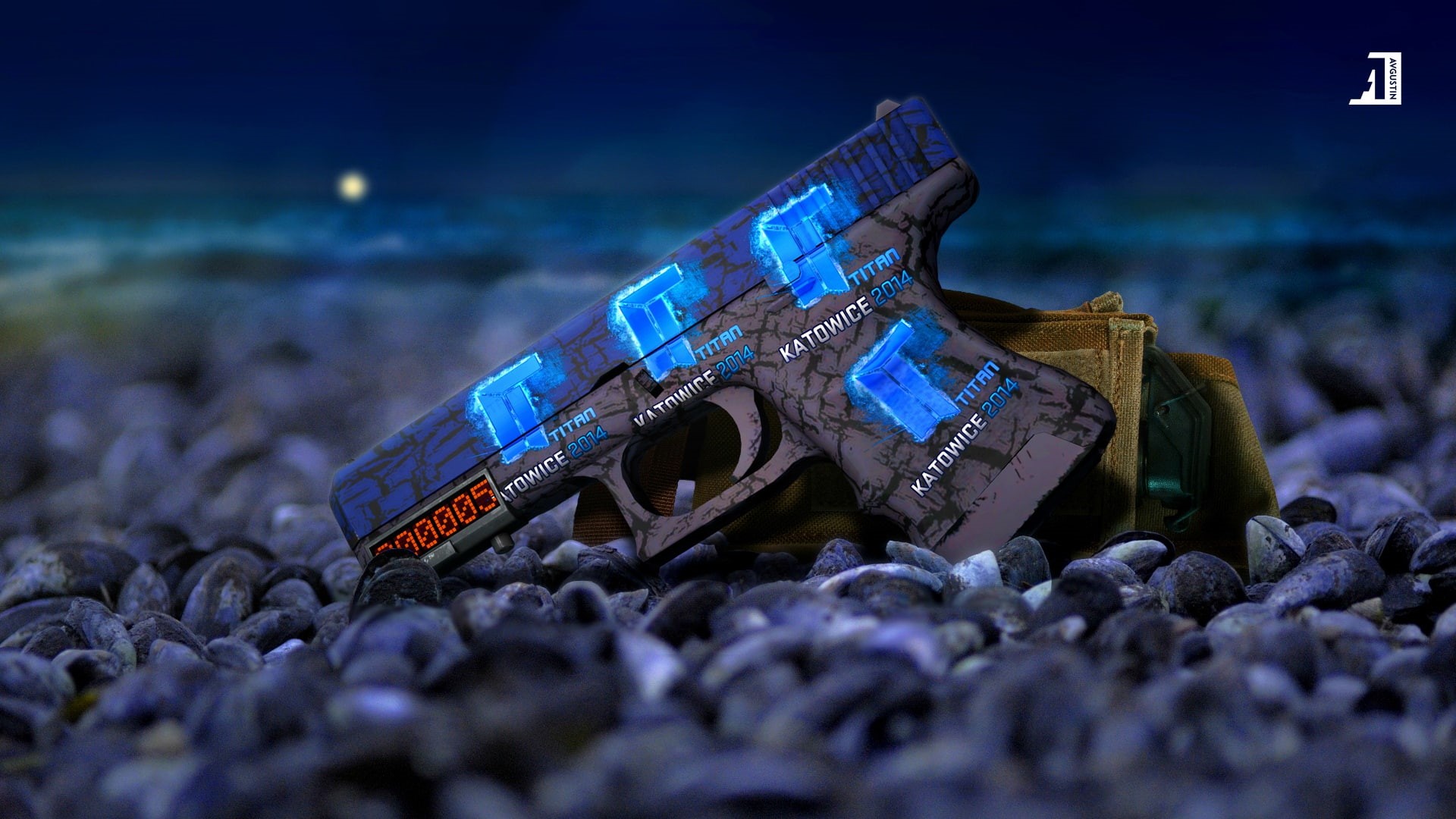 art, counter strike global offensive, weapon, CS GO, game, 1080P, Glock-18, HD Wallpaper