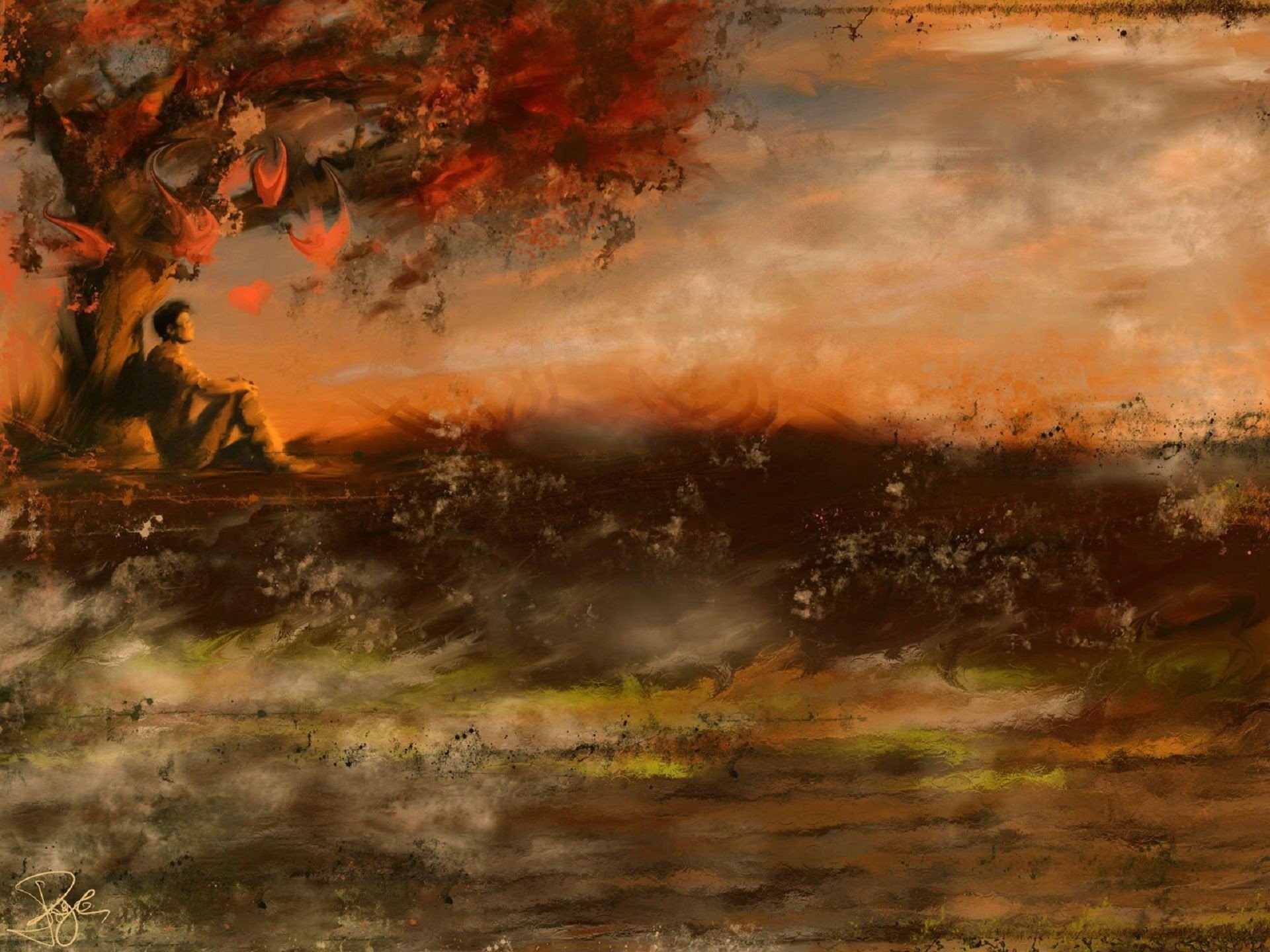Sad, mood, artwork, Alone, 1080P, People, emotion, Sadness, autumn, lonely, loneliness, solitude, HD Wallpaper
