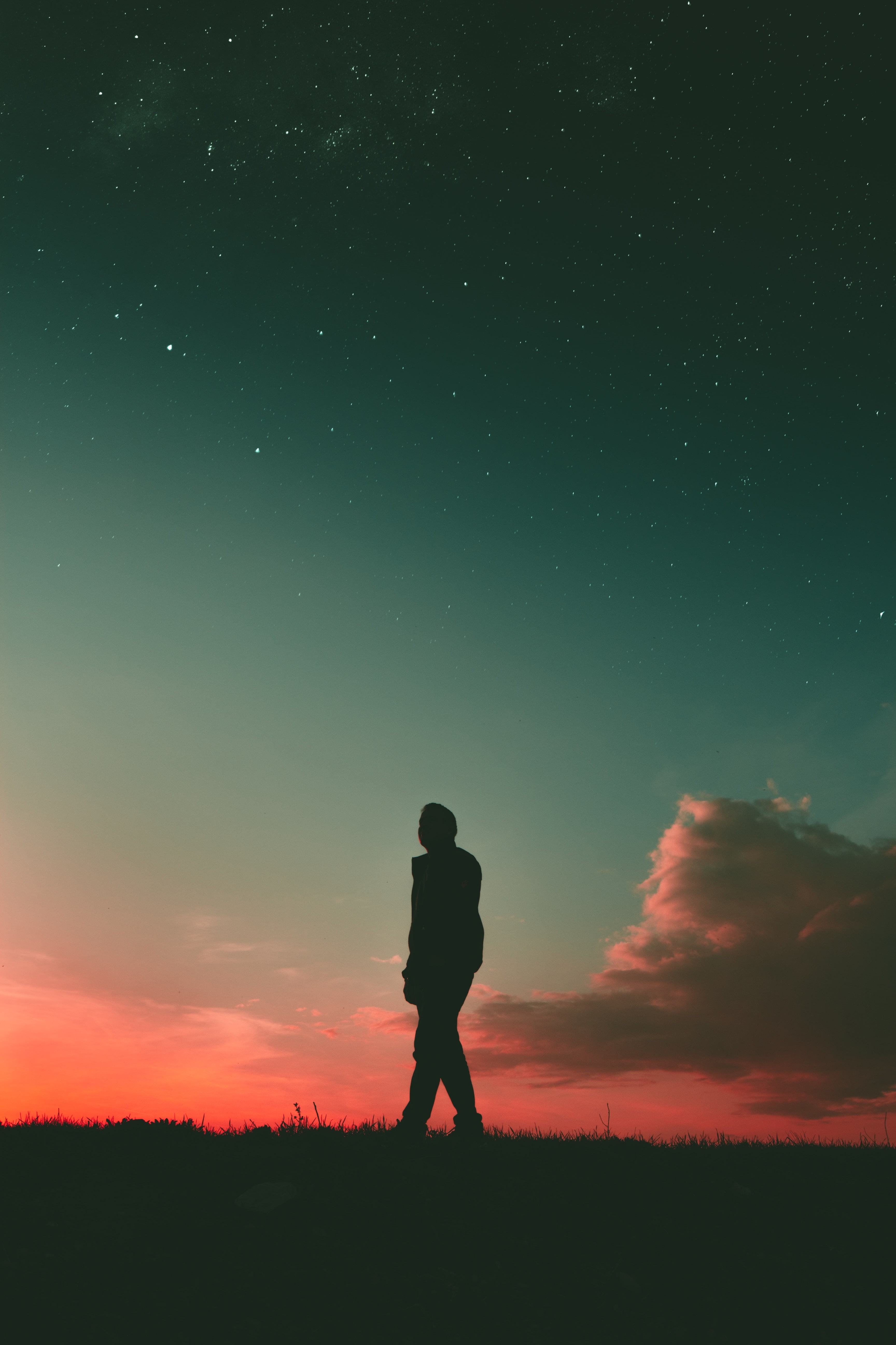 sky, beauty, space, summer, women, dusk, black Color, adult, scenics - nature, beauty In Nature, grass, sport, tranquility, young Adult, silhouette, action, Phone HD Wallpaper
