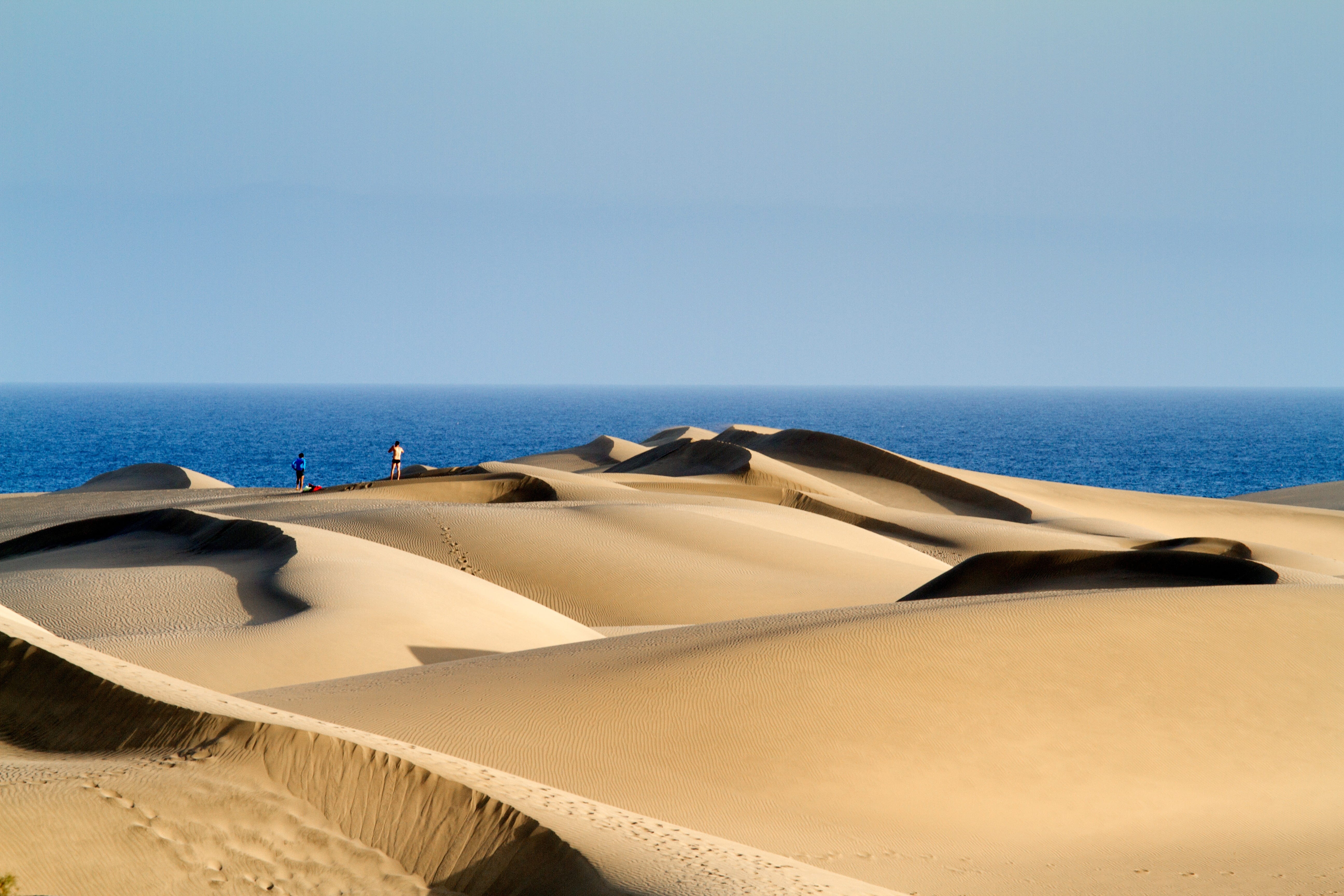 outdoors, canary islands, gran canaria, travel Destinations, horizon, tranquility, vacations, dunes, water, no People, beauty in nature, scenics - nature, HD Wallpaper