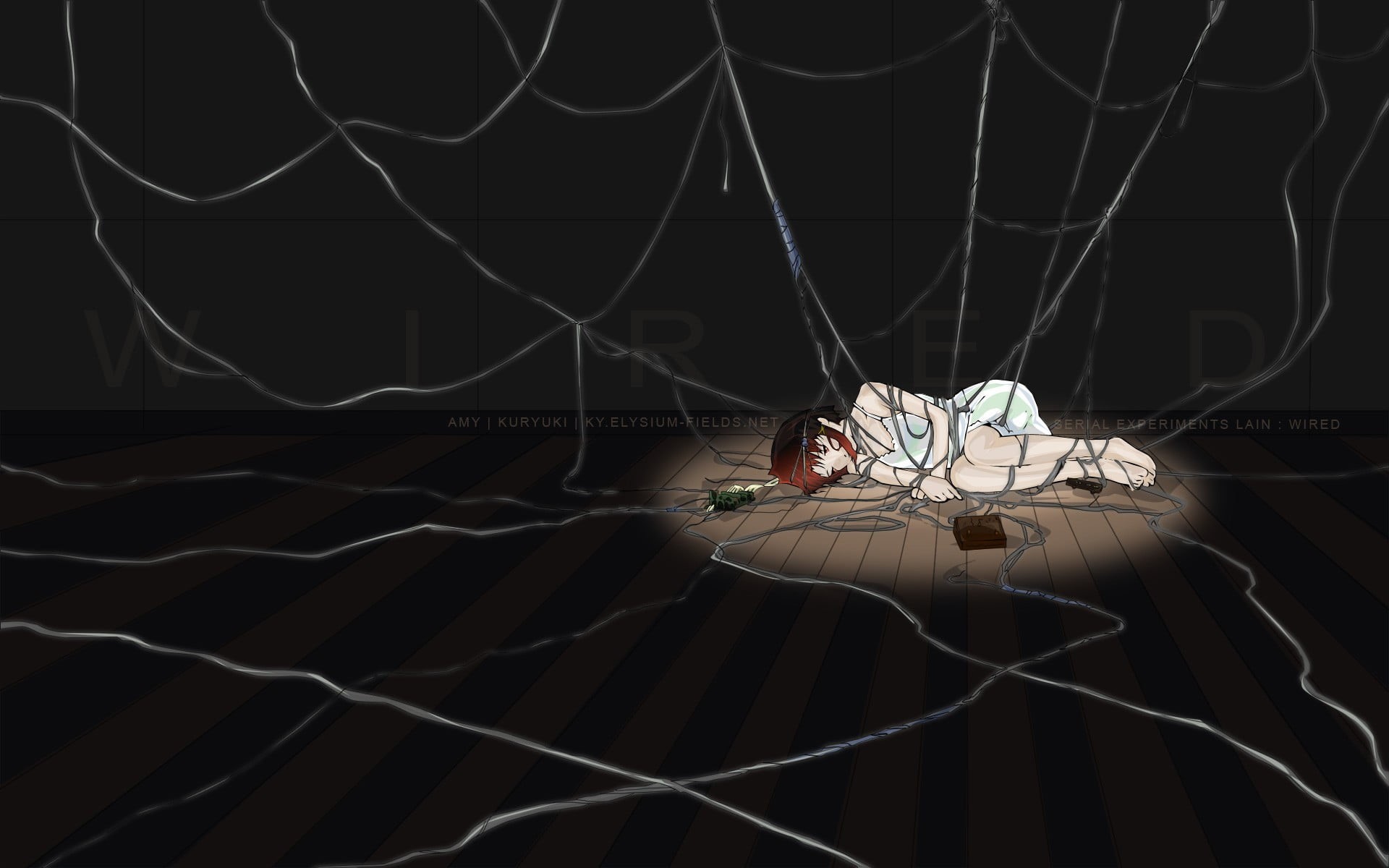 outdoors, pendant, animal wildlife, no people, art and craft, 1080P, Lain Iwakura, close-up, technology, tangled, invertebrate, cable, backgrounds, gold, HD Wallpaper