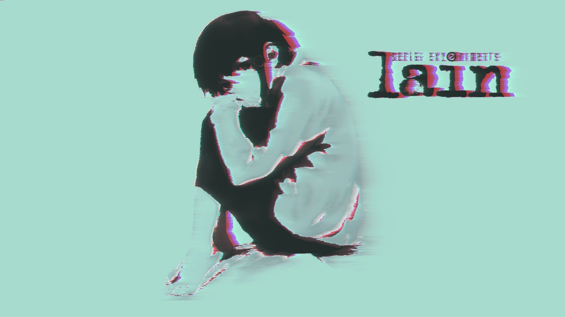 Serial Experiments Lain, Lain Iwakura, 1080P, young women, women, casual clothing, communication, text, side view, digital composite, females, studio shot, HD Wallpaper