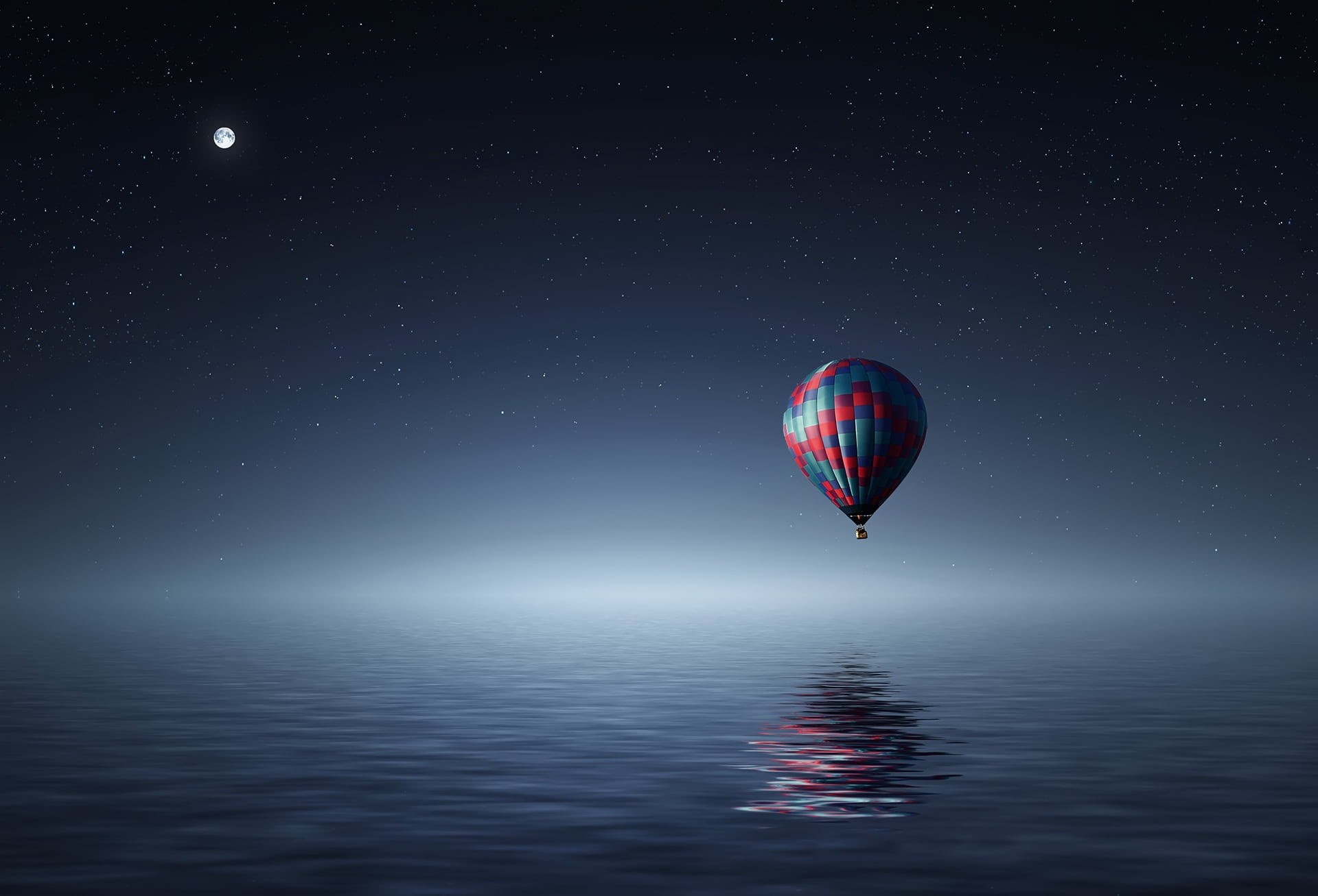 lake, beauty in nature, night, dom, air, astronomy, travel, breathtaking, incredible, reflection, aerial, transportation, space, blue, no people, scenics - nature, HD Wallpaper