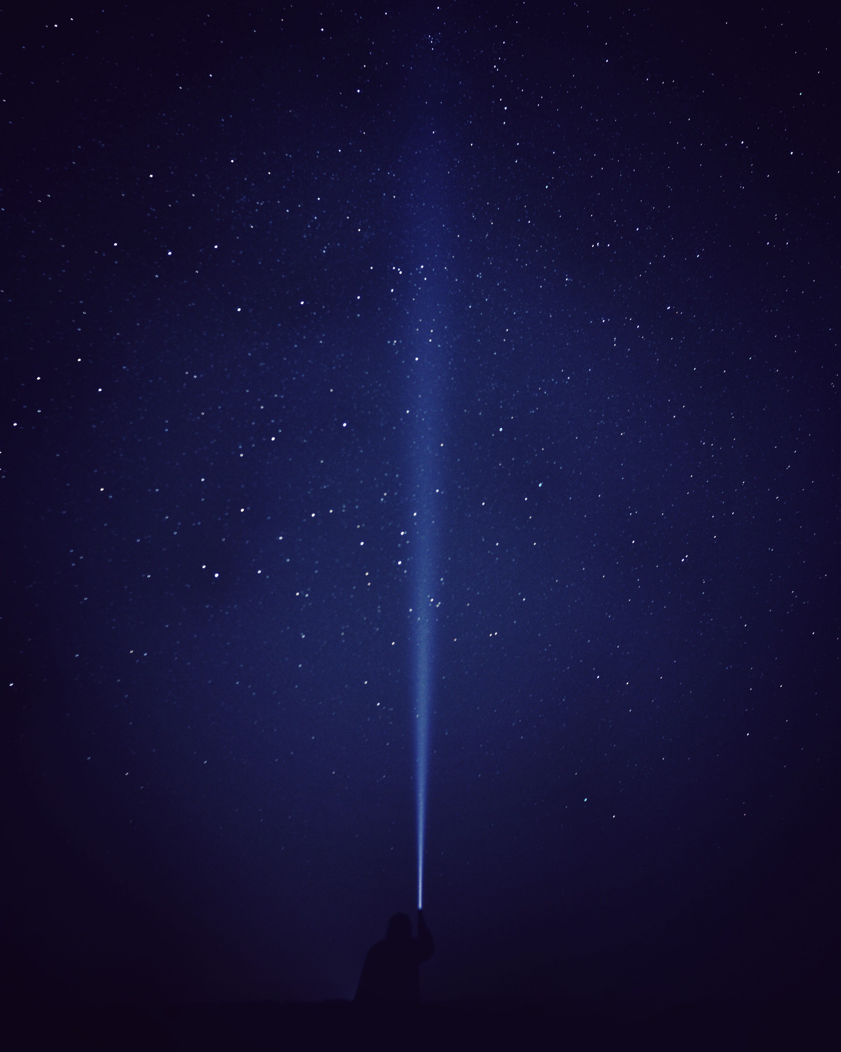 travel, sky, stargazing, star, solitude, universe, tranquility, space and astronomy, star field, flashlight, journey, star - space, one person, leisure activity, Phone HD Wallpaper