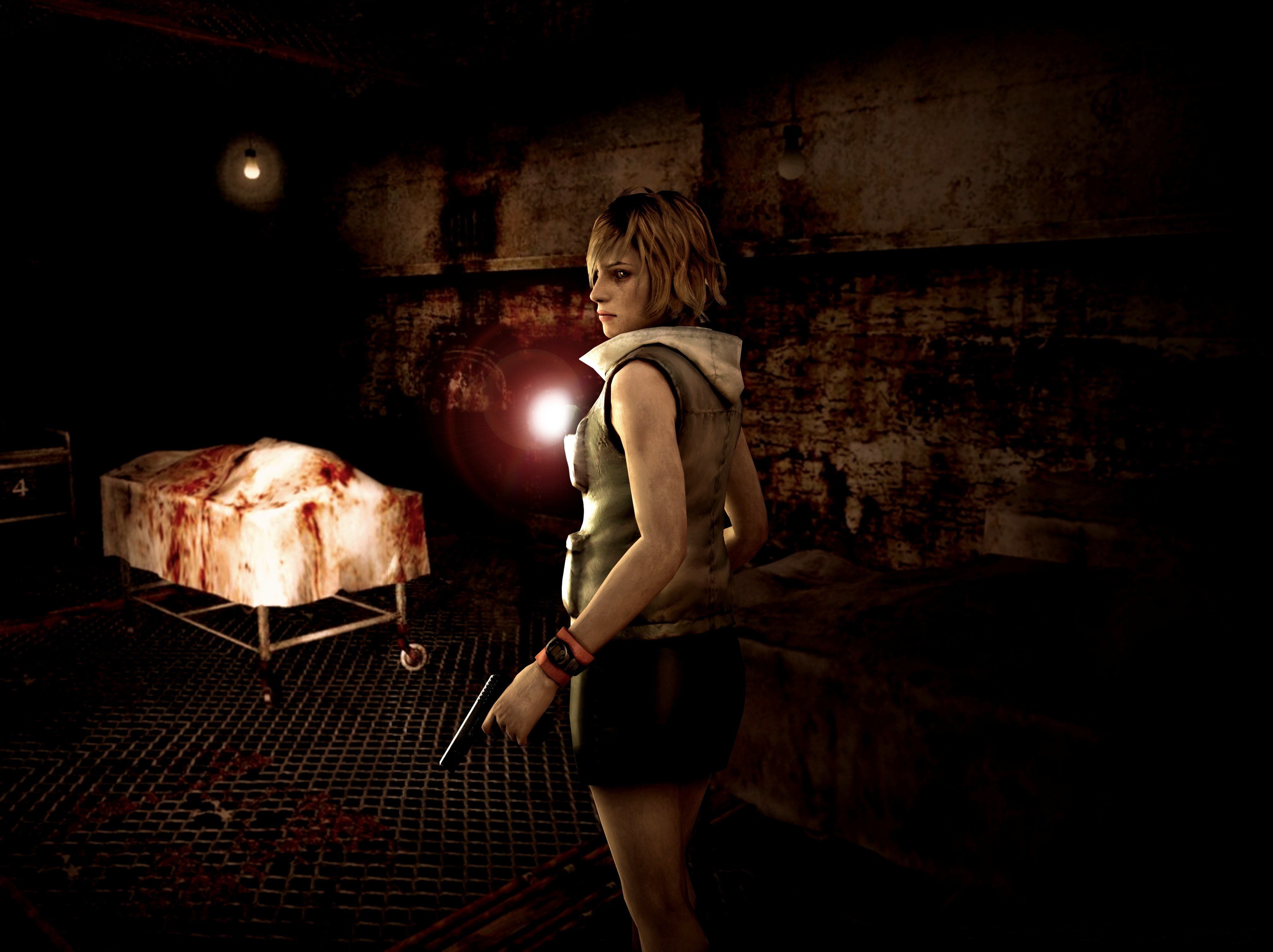 the darkness, hairstyle, 4K, survival horror, one person, character, clothing, lantern, adult, female, full length, lifestyles, three quarter length, contemplation, HD Wallpaper