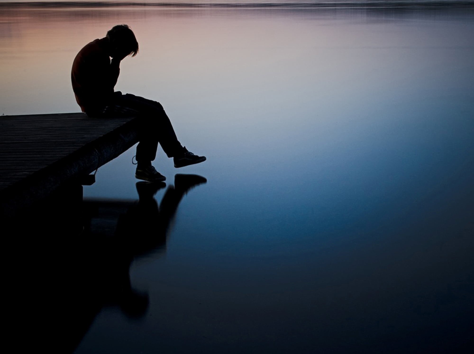 one Person, reflection, relaxation, morning, silhouette, river, contemplation, full length, back Lit, adult, swimming pool, sunset, outdoors, pier, leisure activity, HD Wallpaper