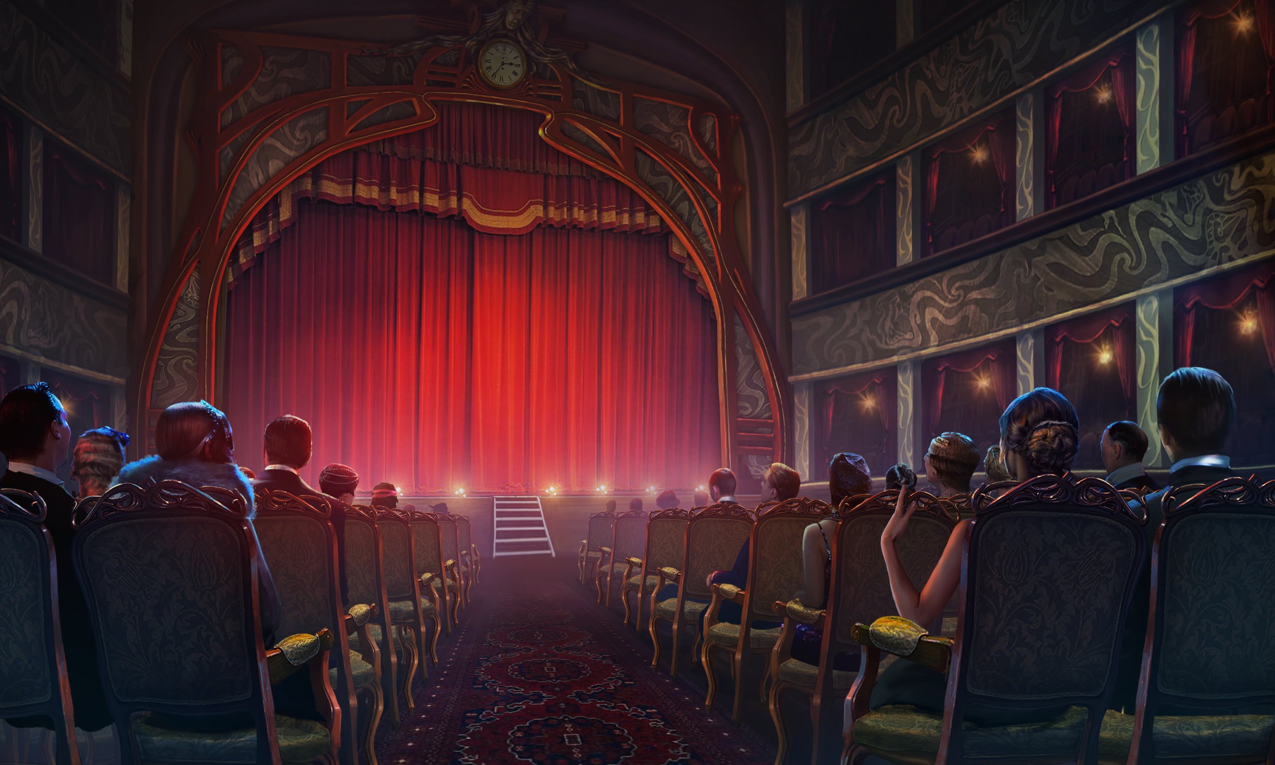 crowd, red, real people, nightlife, seat, arts And Entertainment, scene, theatrical Performance, in a row, the audience, stage Theater, group of people, HD Wallpaper