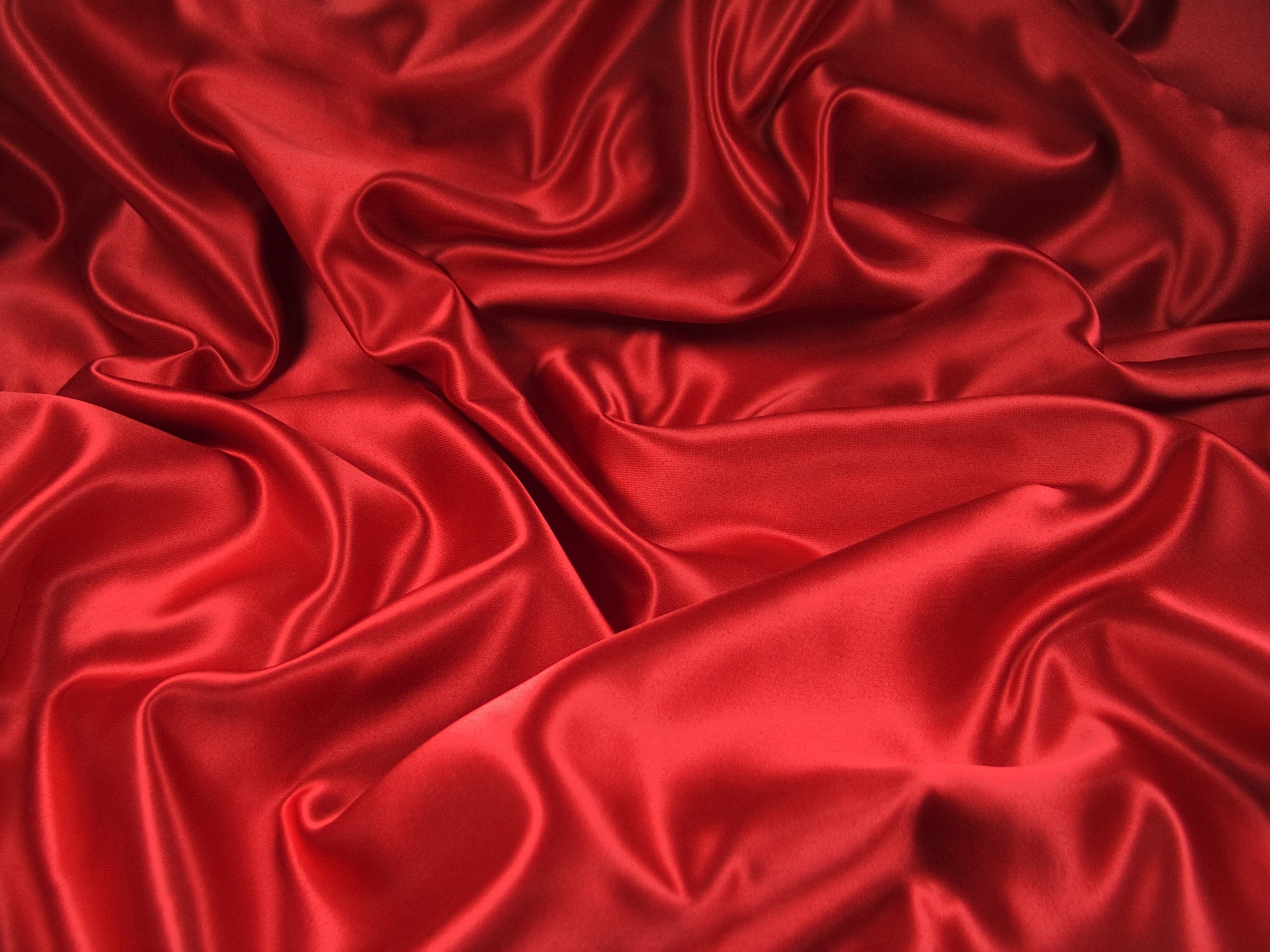 brightly lit, material, red, 4K, celebration, velvet, abstract backgrounds, folds, smooth, directly above, bright, curve, curtain, bends, single Object, HD Wallpaper
