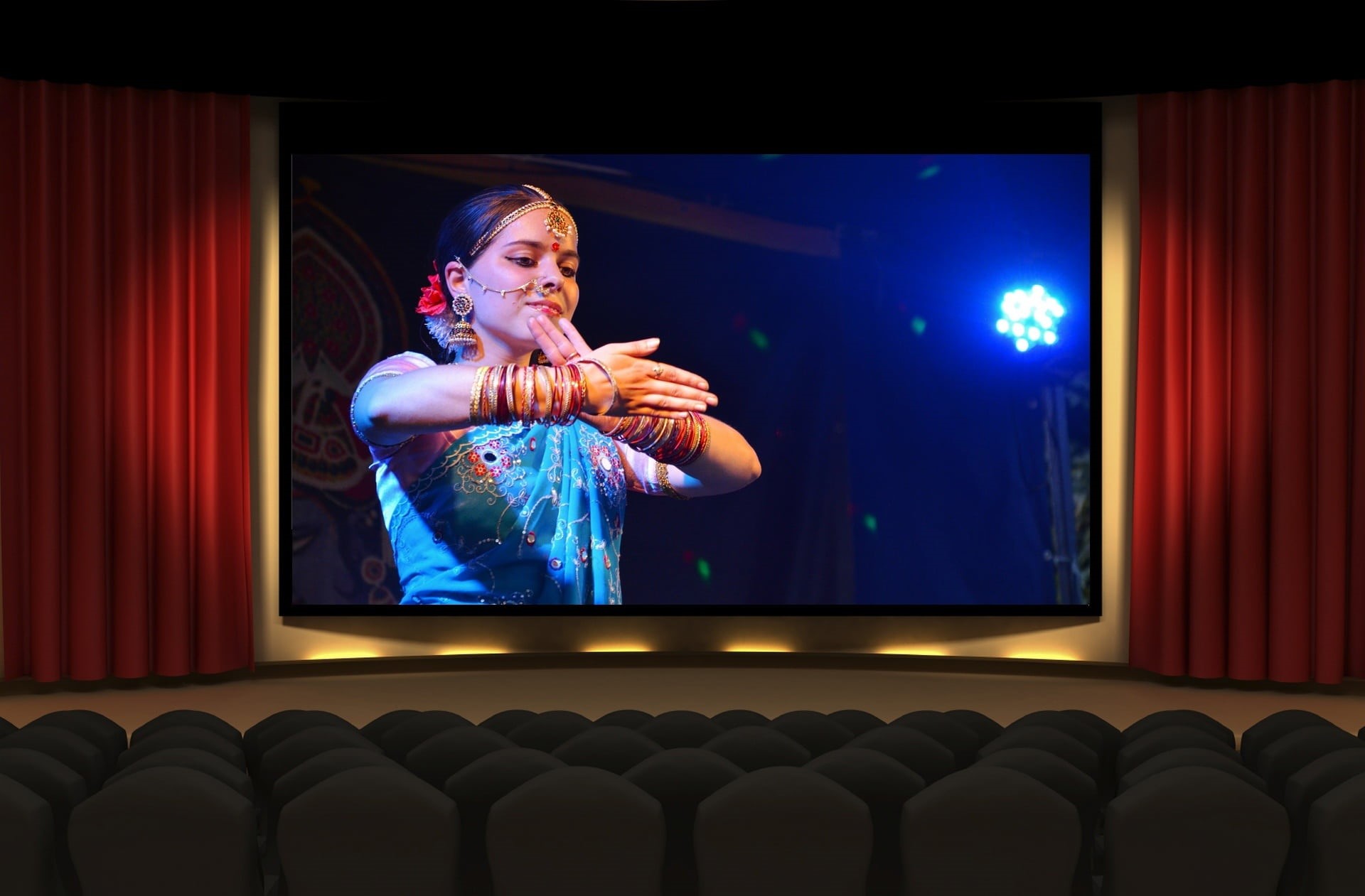 spectator, woman, dress, stage, young adult, 1080P, adult, movie Theater, wearing, lighting equipment, film Industry, people, seat, theatre, performing Arts Event, HD Wallpaper
