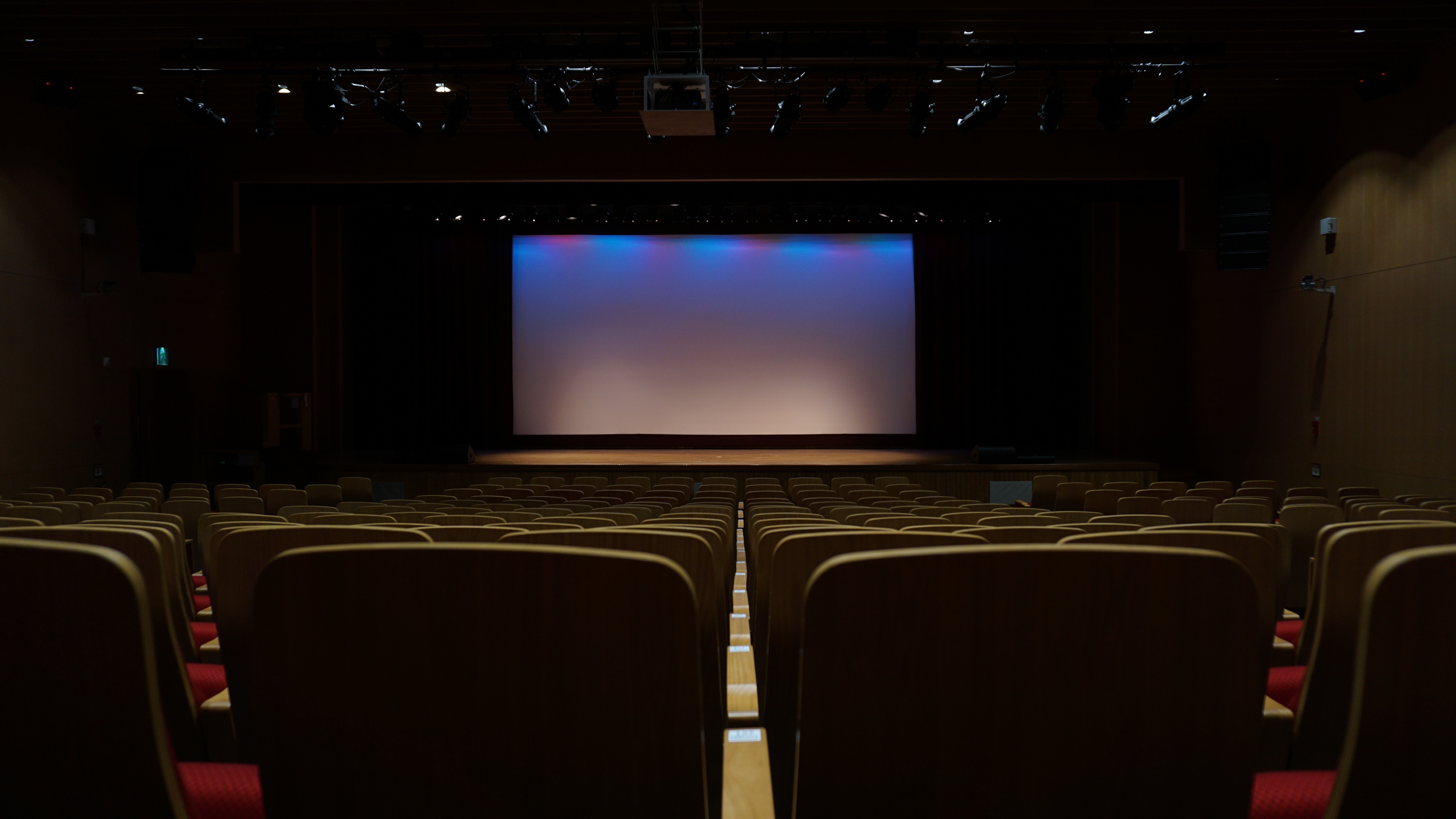 entertainment, blank, 5K, television set, seat, technology, red, stage, theatre, seats, device screen, movie, closeup, screen, communication, chair, indoors, HD Wallpaper
