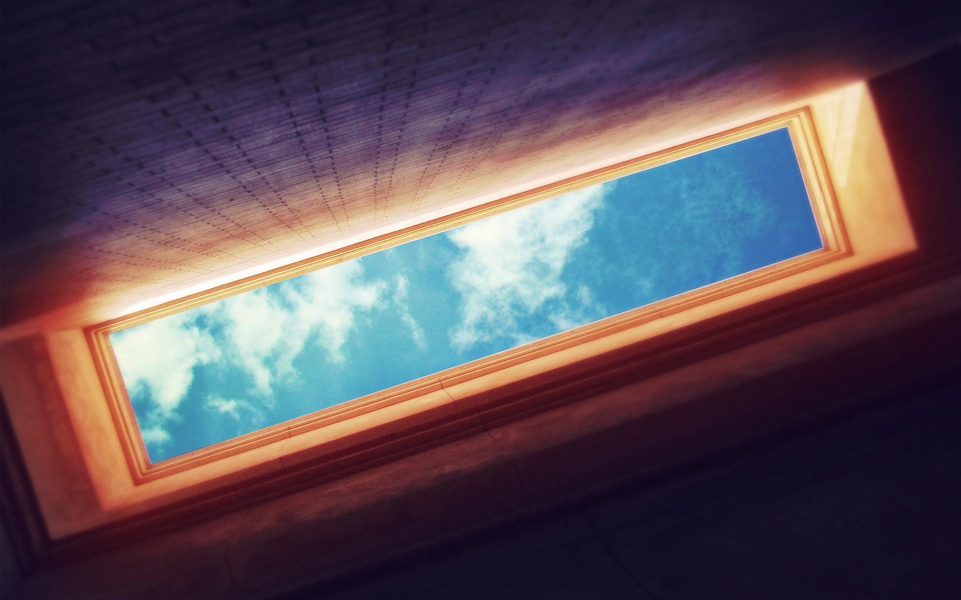 copy space, domestic Room, looking, low, wall - Building Feature, inside, clouds, nature, transparent, sunlight, tilt, looking up, sky, bright, worms eye view, HD Wallpaper