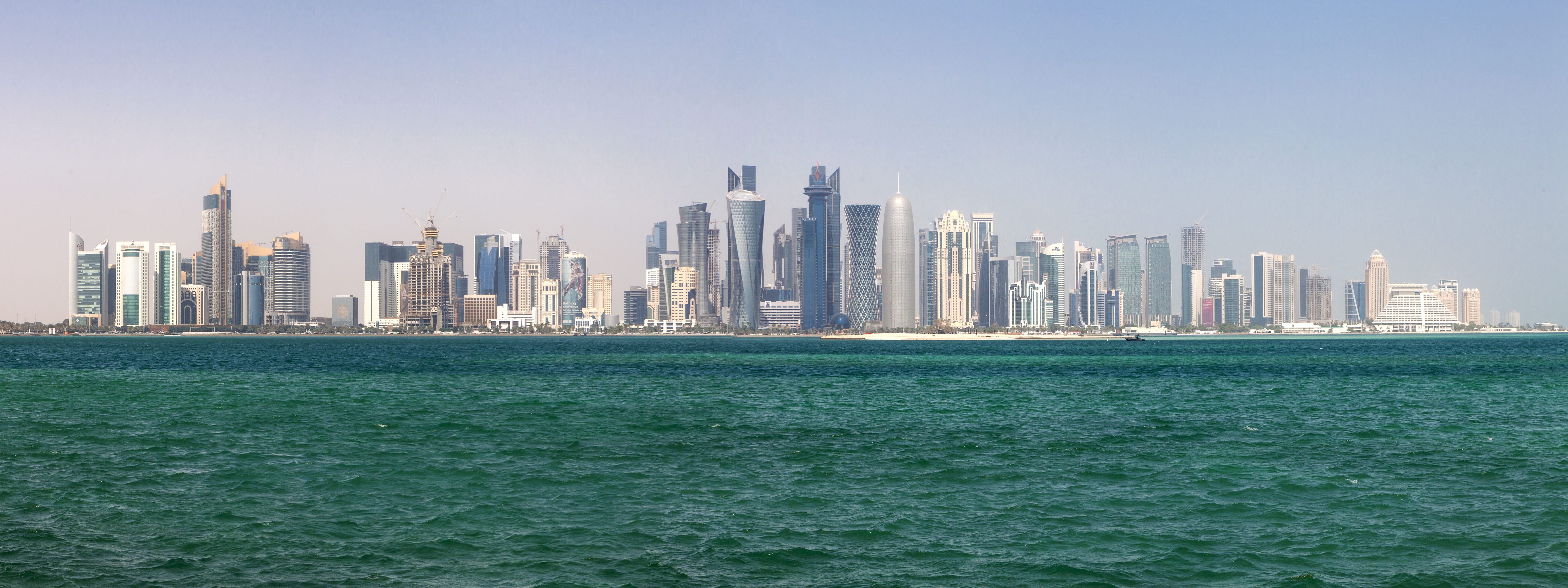 skyscraper, coastline, nature, buildings, building exterior, city, doha skyline, architecture, cityscape, landscape, building, 5K, doha, residential district, HD Wallpaper