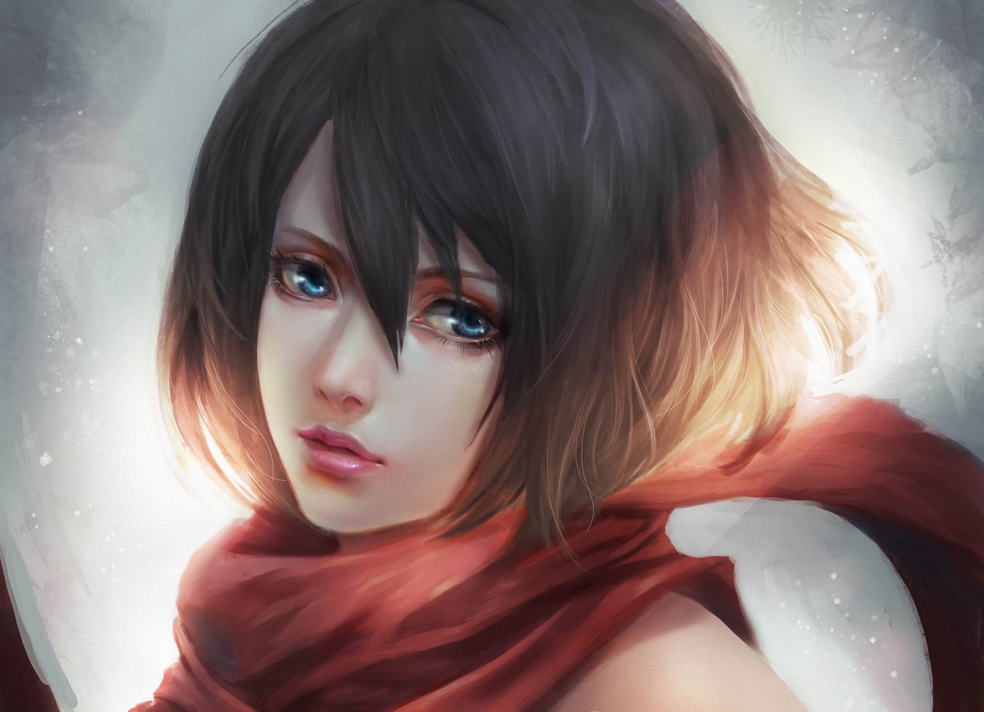 front view, close-up, human face, young women, anime girls, women, lifestyles, young adult, headshot, long hair, human hair, beautiful people, artwork, HD Wallpaper