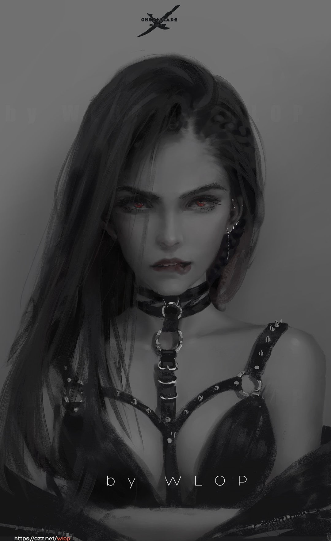 WLOP, Ghost + Blade, 720P, anime girls, Phone HD Wallpaper