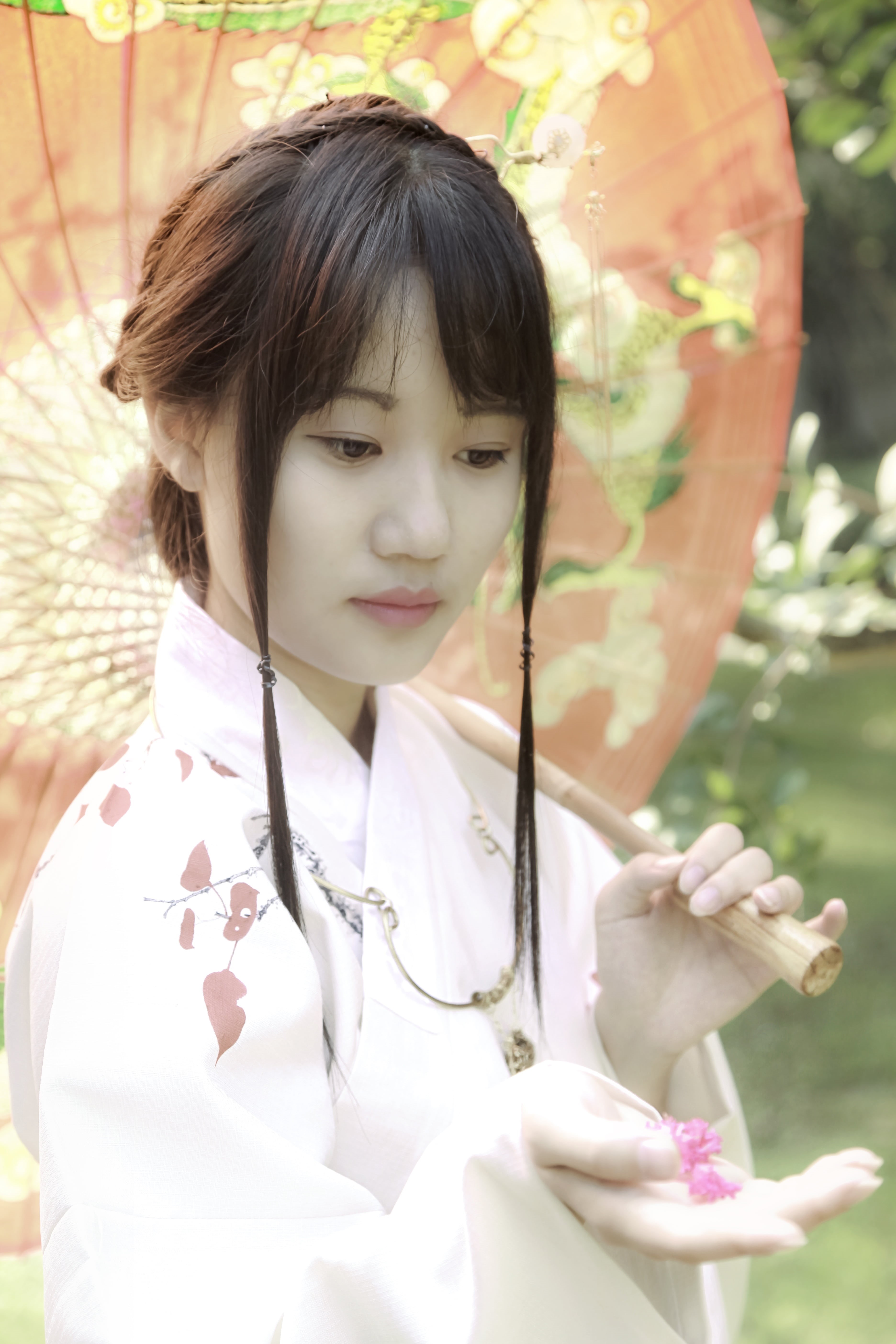 females, japan, one Person, girls, 5K, clothing, waist up, flowering plant, yukata, front view, plant, real people, innocence, leisure activity, tone exercises, Phone HD Wallpaper