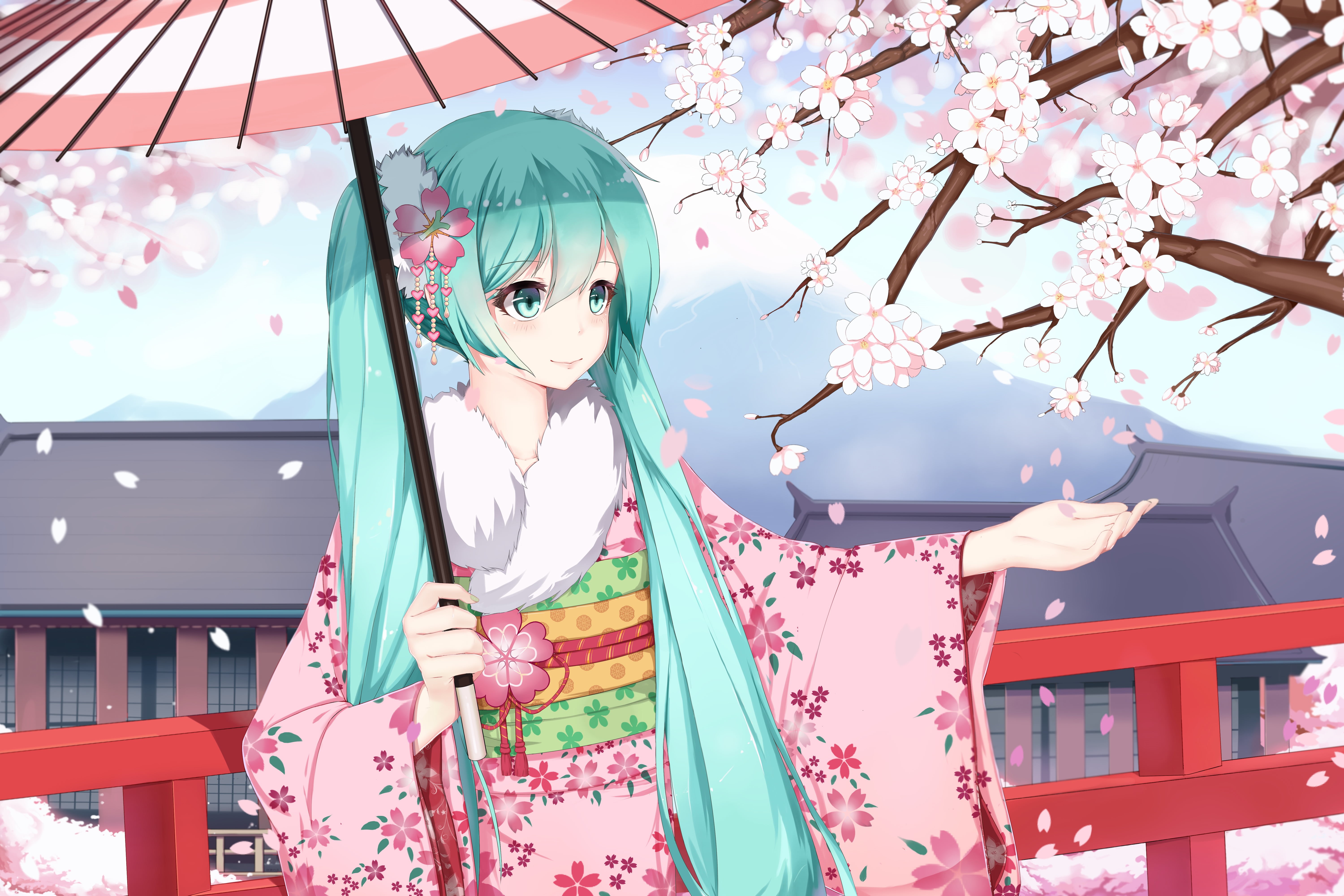 teal, low angle view, young Adult, nature, hatsune miku, japanese Culture, plant, flowering plant, japanese Ethnicity, outdoors, character, creativity, HD Wallpaper