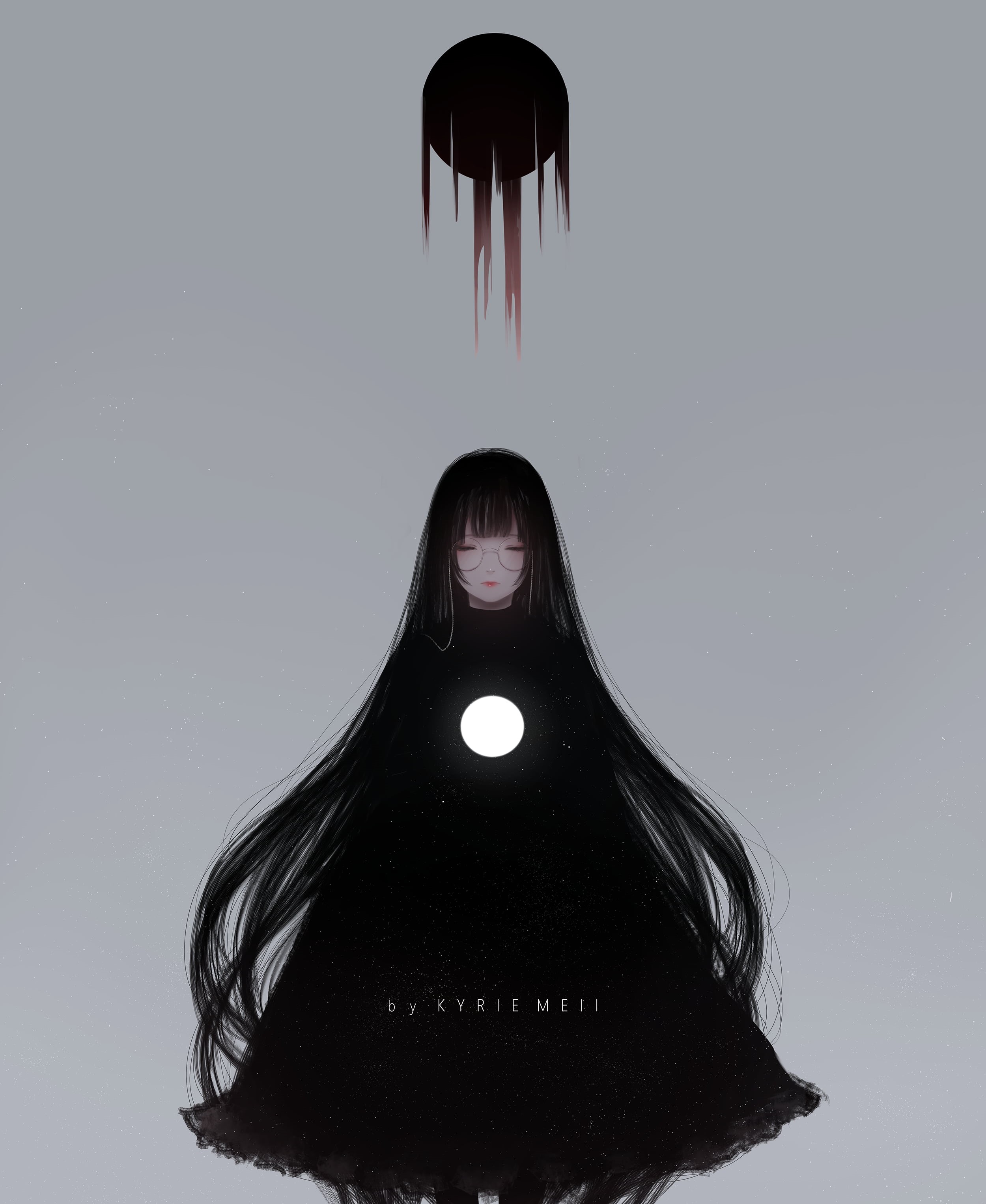 anime girls, 2K, anime, artwork, original characters, Kyrie Meii, digital art, Phone HD Wallpaper