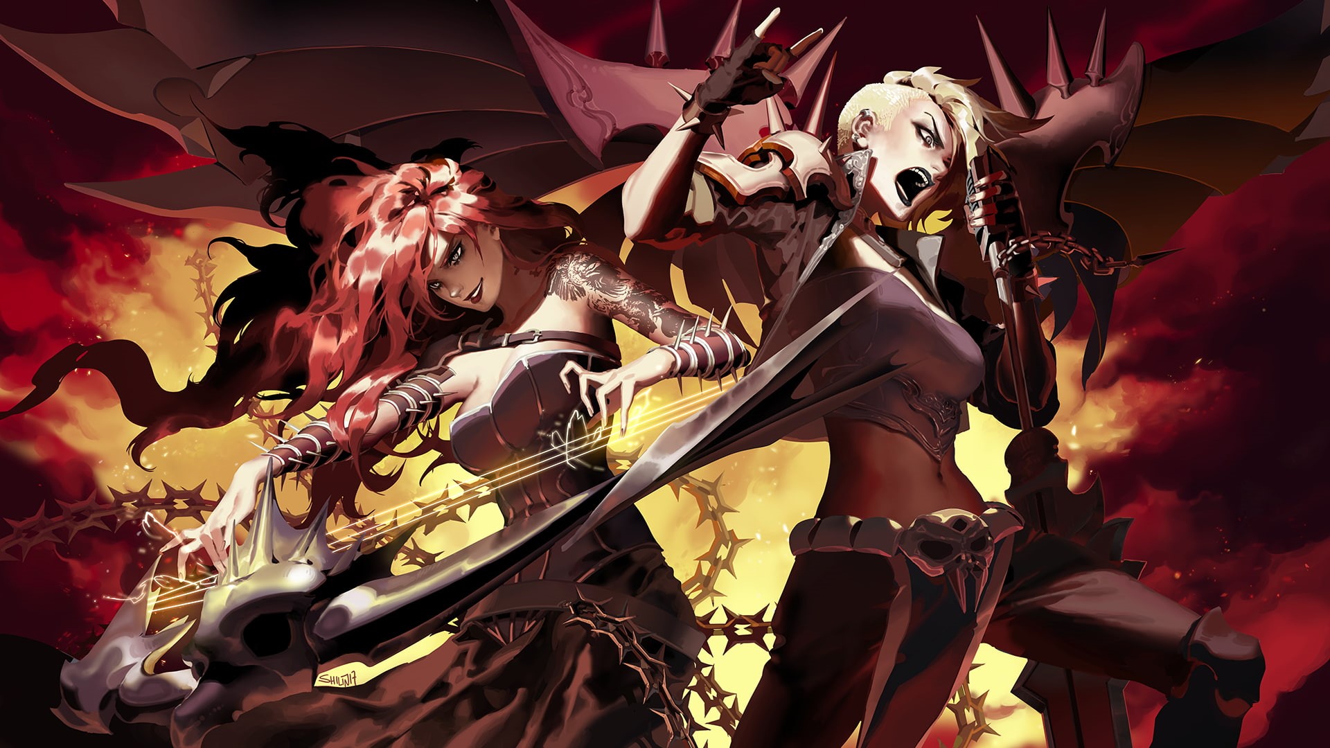 metal music, 1080P, Pentakill, disguise, Kayle, traditional festival, League of Legends, celebration, crowd, carnival, people, low angle view, performance, HD Wallpaper
