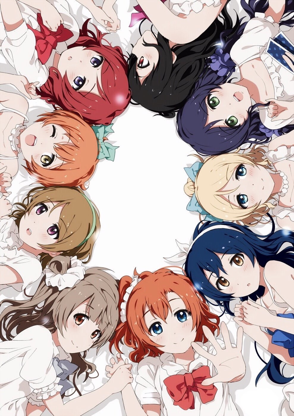 collection, relaxation, smiling, human body part, Love Love Life ~Ojou-sama 7nin to Love Love Harem Seikatsu~, white color, close-up, Love Live!, holding, Phone HD Wallpaper