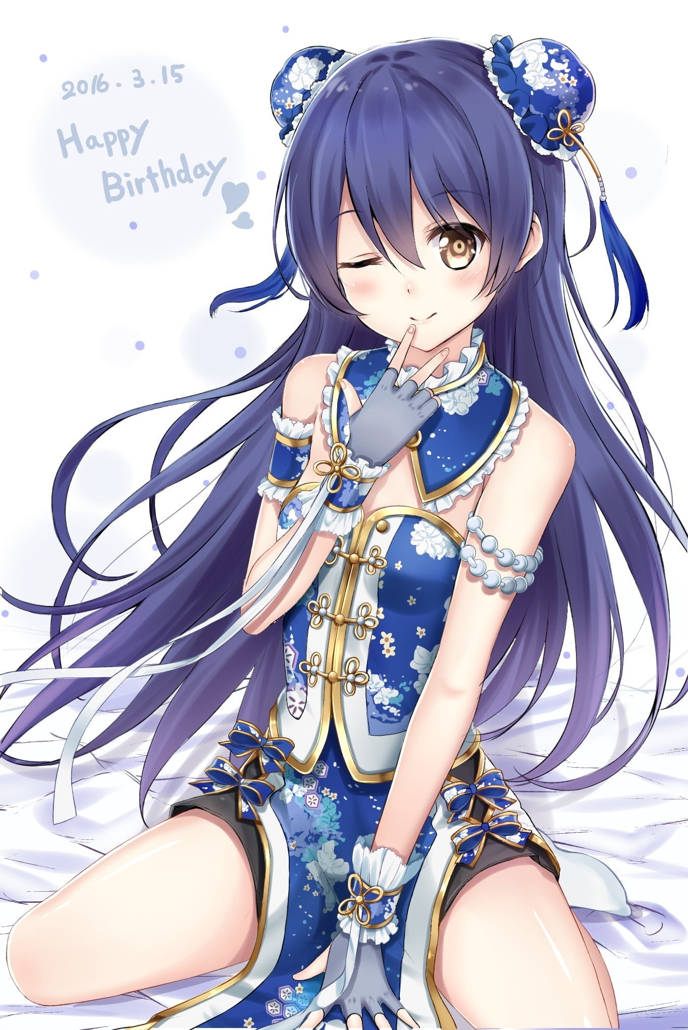 jewelry, Love Live!, blue, clothing, 1080P, adult, studio shot, young women, indoors, one person, women, fashion, close-up, young adult, lifestyles, anime girls, Phone HD Wallpaper