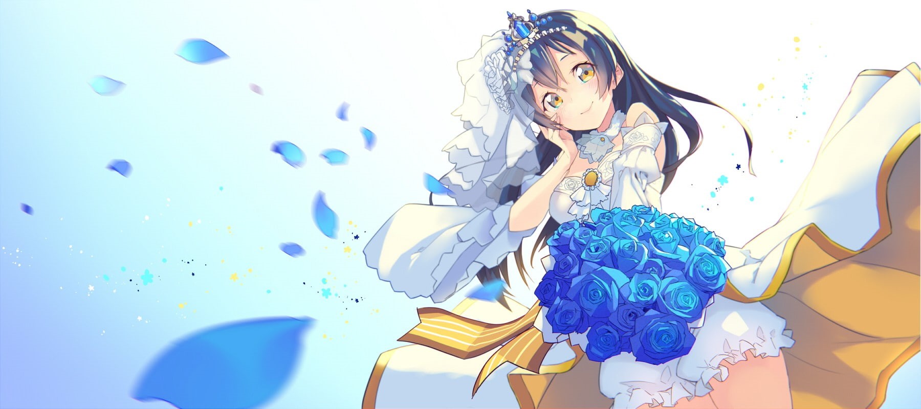 young adult, art and craft, Love Live!, hairstyle, fashion, nature, women, 720P, one person, Sonoda Umi, flowers, indoors, digital composite, technology, HD Wallpaper