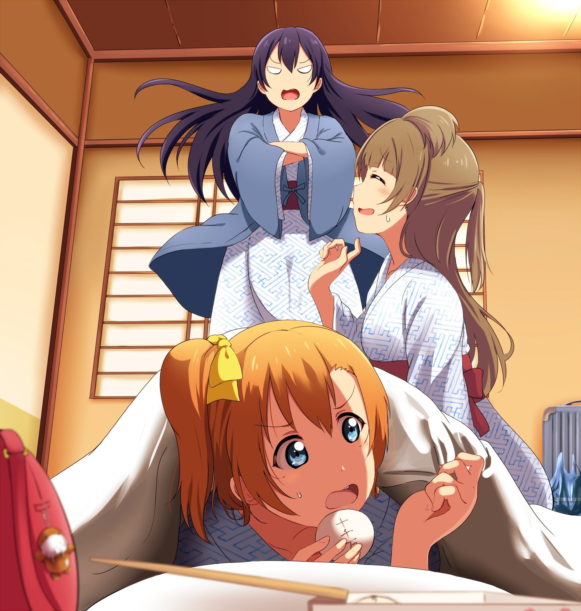 Love Live!, Kousaka Honoka, 1080P, anime girls, Minami Kotori, Sonoda Umi, Phone HD Wallpaper
