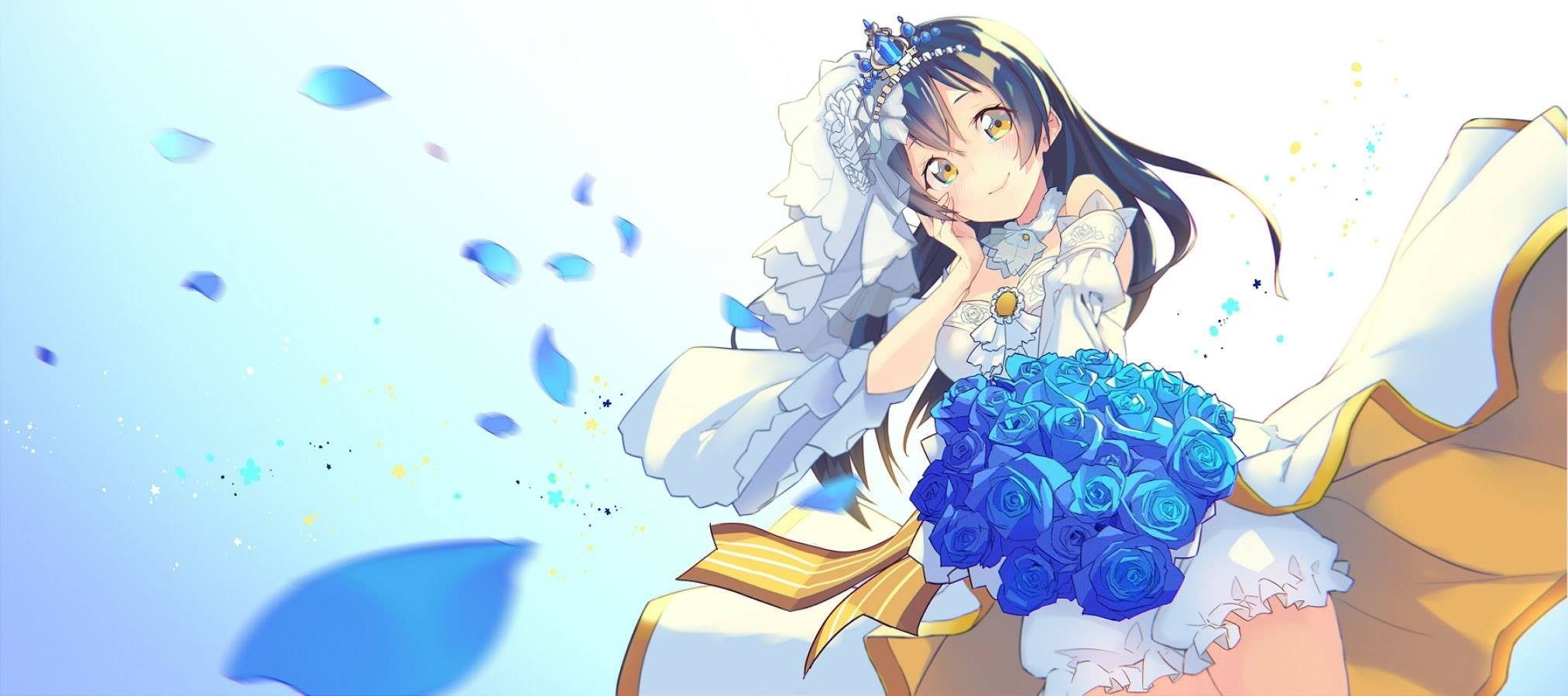 Sonoda Umi, Love Live!, 1080P, wedding dress, HD Wallpaper
