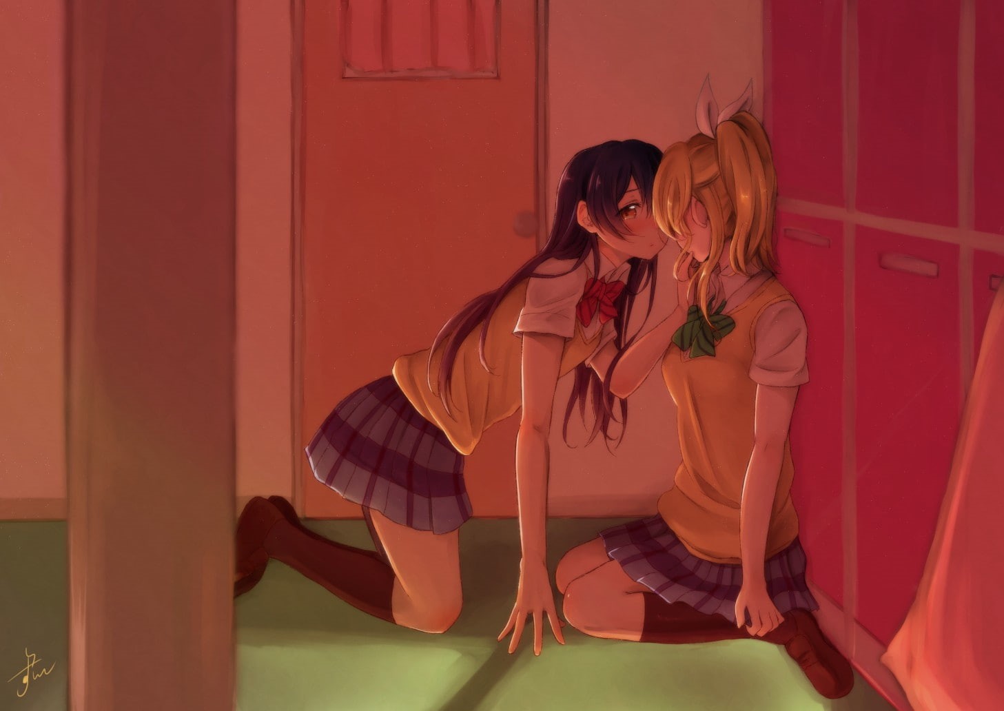 720P, Ayase Eli, Love Live!, anime girls, Sonoda Umi, HD Wallpaper