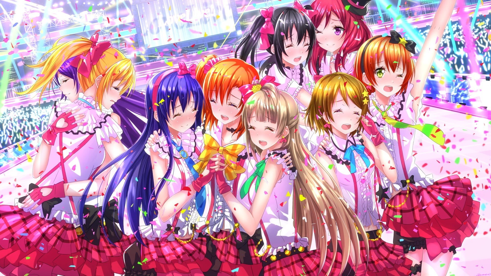 Sonoda Umi, lifestyles, women, Ayase Eri, Toujou Nozomi, Kousaka Honoka, real people, girls, Yazawa Nico, multi colored, adult, anime, Love Live!, standing, HD Wallpaper