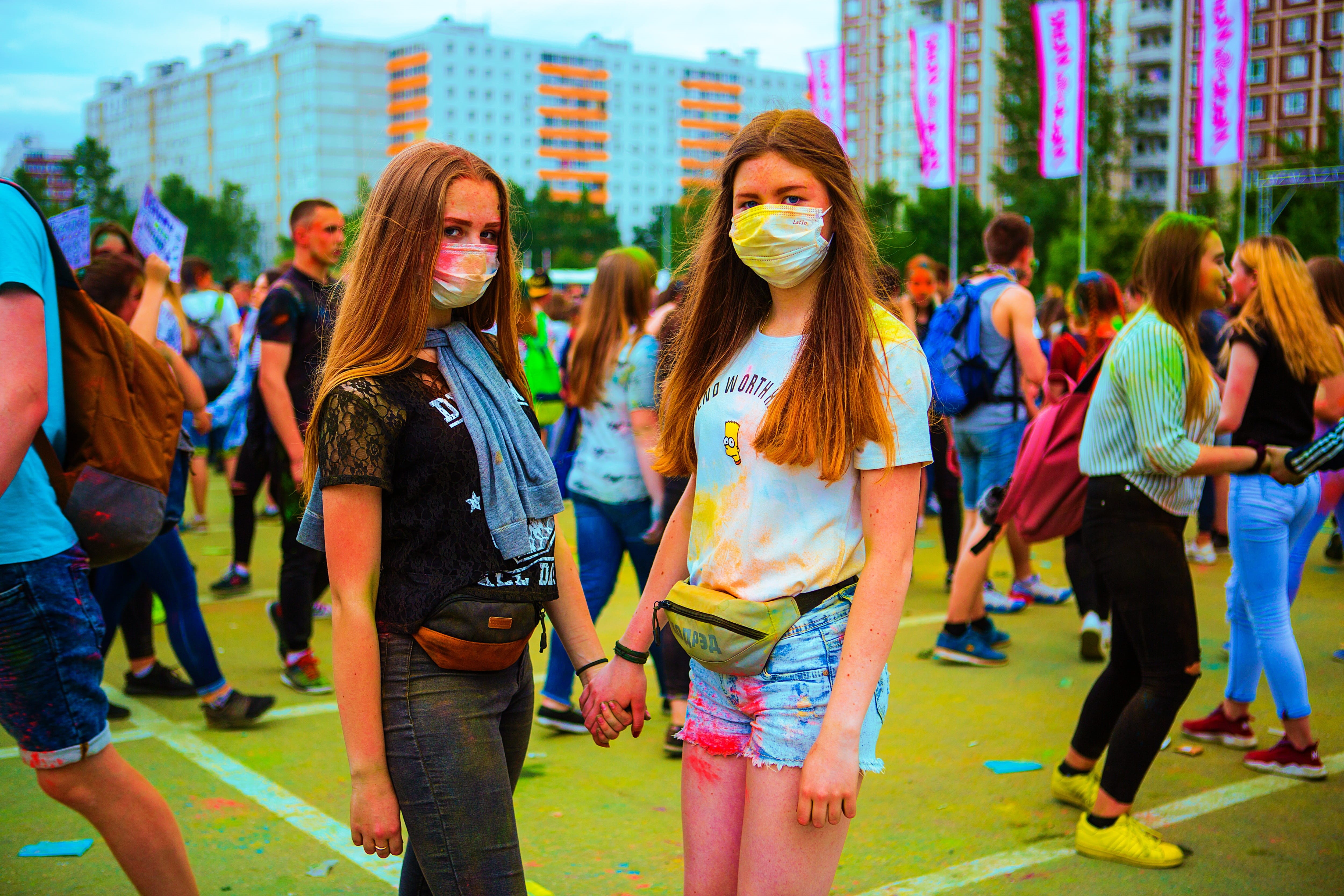city, young women, 4K, Festival Of Colors, pikachu, concert, building exterior, sky, man, tradition, urban Scene, adolescence, india, fun, many people, HD Wallpaper