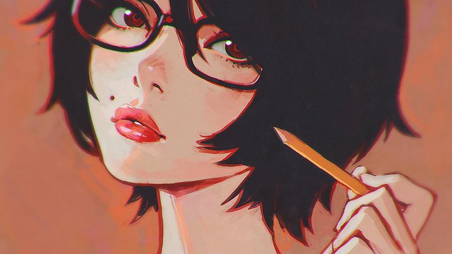 close-up, fashion, arts culture and entertainment, cartoon, pencil, creativity, no people, mask, mask - disguise, sculpture, eyeglass, glasses, girl, indoors, HD Wallpaper