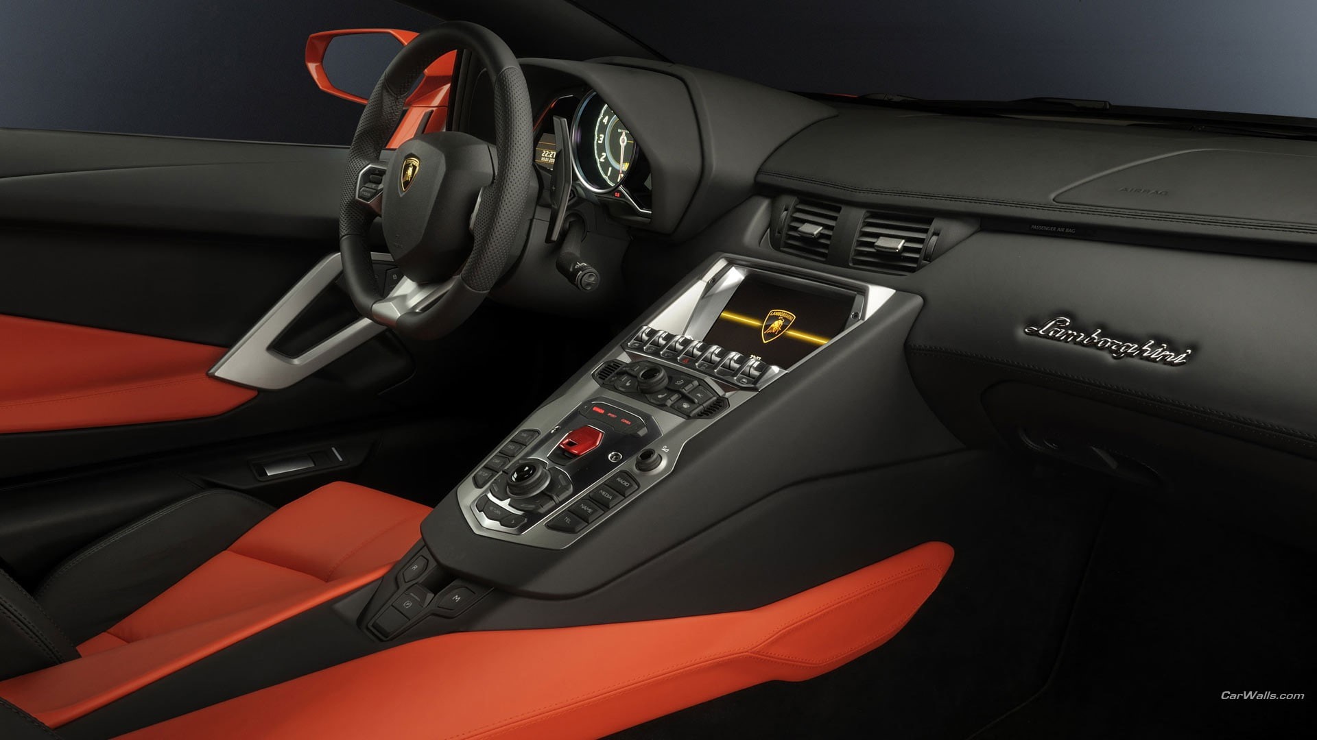 1080P, Super Car, Lamborghini Aventador, Lamborghini, car, car interior, vehicle, HD Wallpaper
