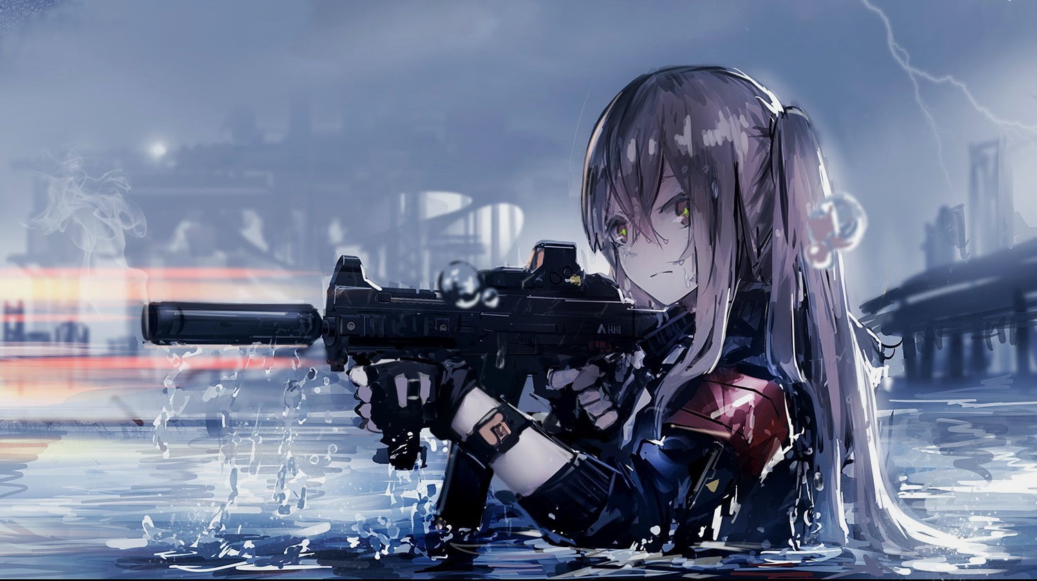 720P, SMG, Girls Frontline, gun, HD Wallpaper