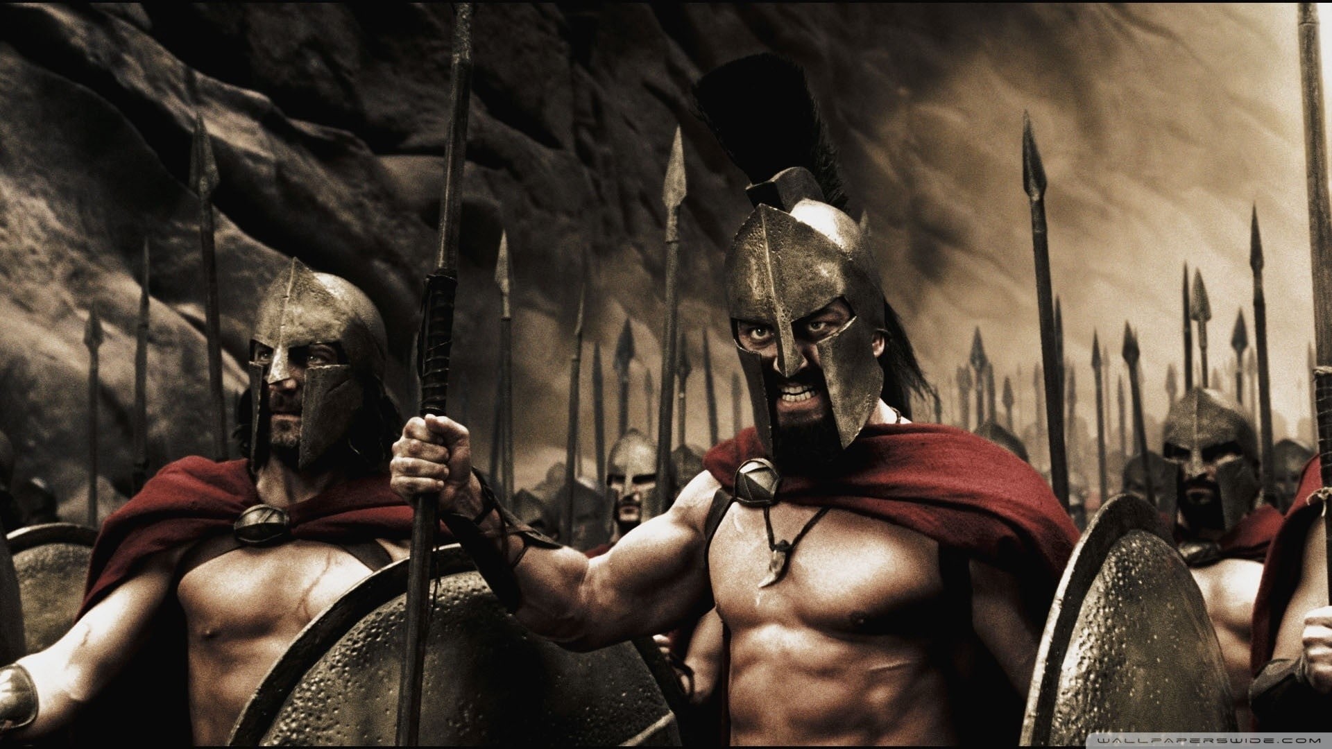 built structure, representation, real people, 300, indoors, creativity, wall - building feature, movie, 1080P, activity, leading, spartan, statue, portrait, HD Wallpaper