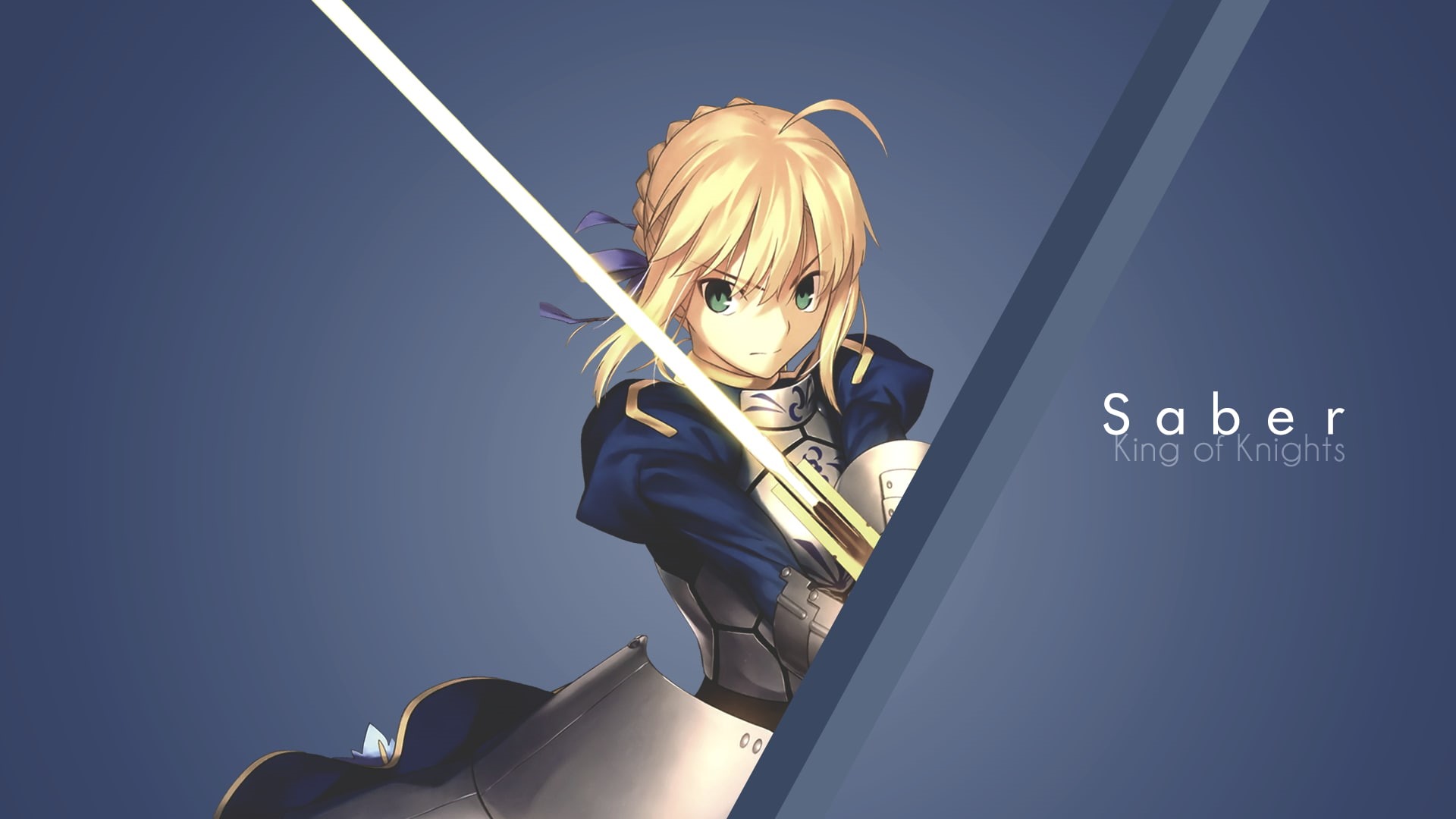 anime girls, Saber, one person, women, sky, real people, Fate Series, low angle view, child, hairstyle, blond hair, Fate/Stay Night, lifestyles, hair, day, HD Wallpaper