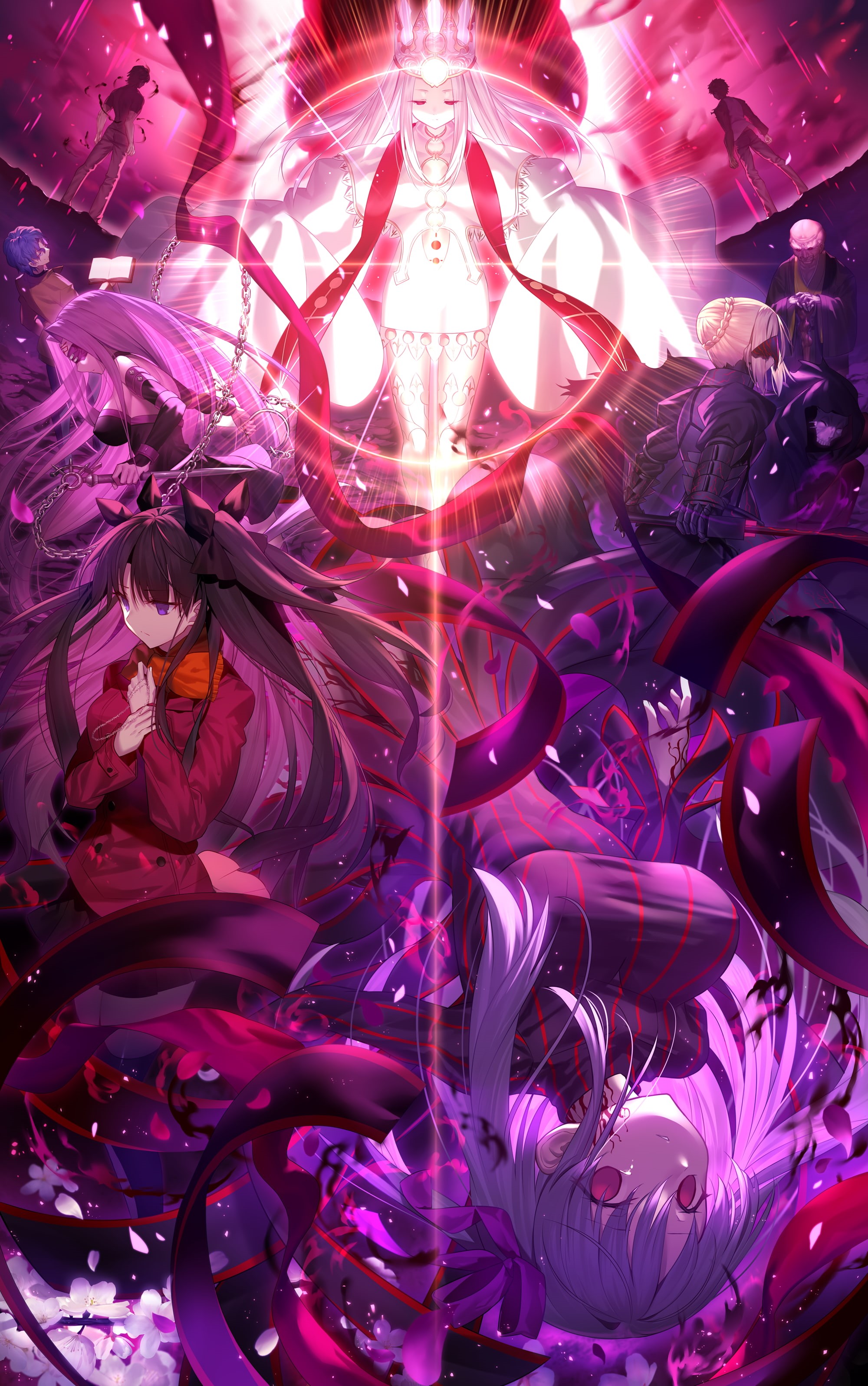 FateStay Night, 2K, Fate Series, Tohsaka Rin, Shinji Matou, Matou Sakura, Zouken Matou, Illyasviel von Einzbern, Shirou Emiya, Saber Alter, Rider (FateStay Night), Phone HD Wallpaper