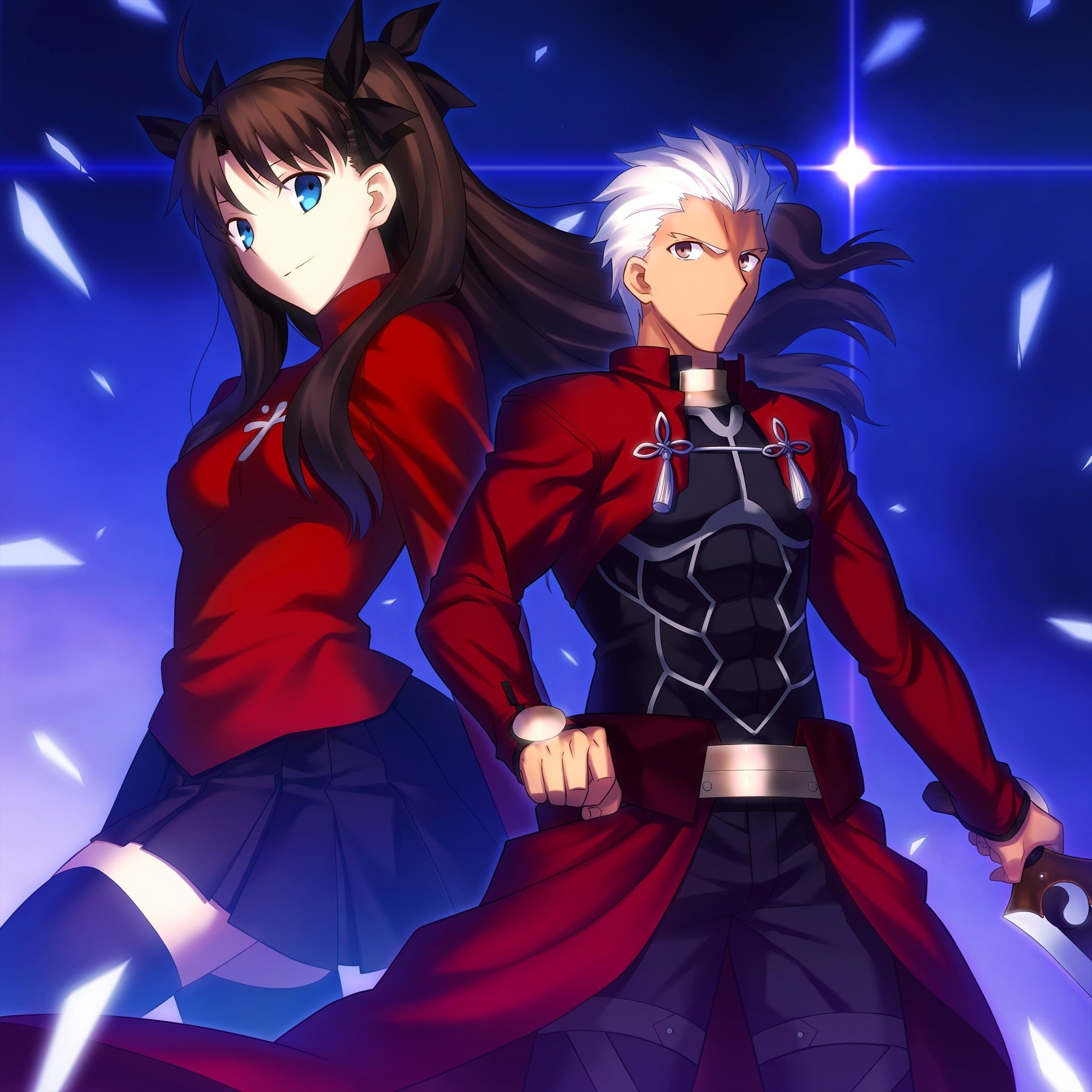 Fate Series, Tohsaka Rin, Archer (Fate Stay Night), 1080P, Phone HD Wallpaper
