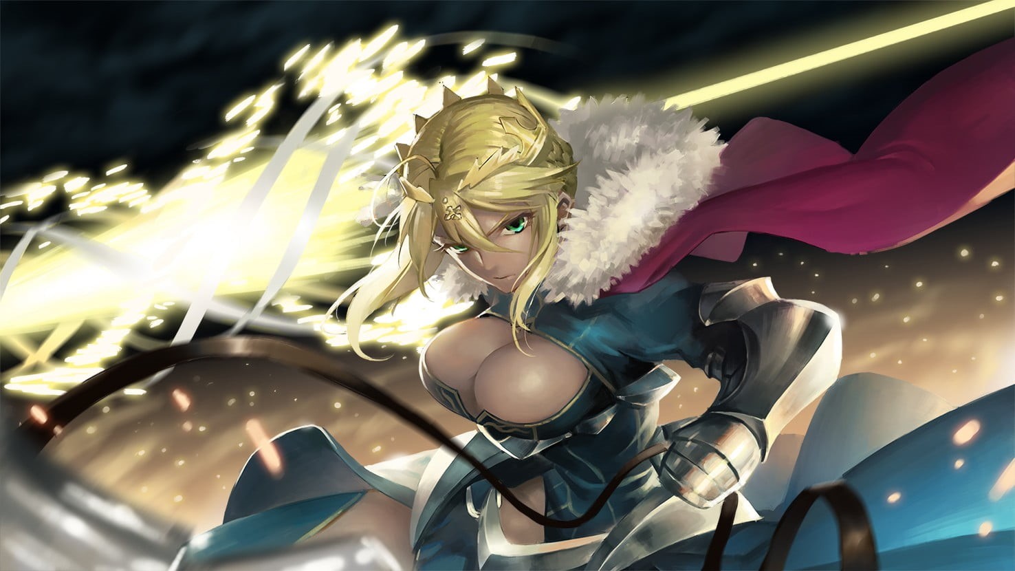 nature, shiny, crown, one person, holding, hair, human representation, close-up, armor, day, sunlight, sword, females, real people, indoors, representation, HD Wallpaper
