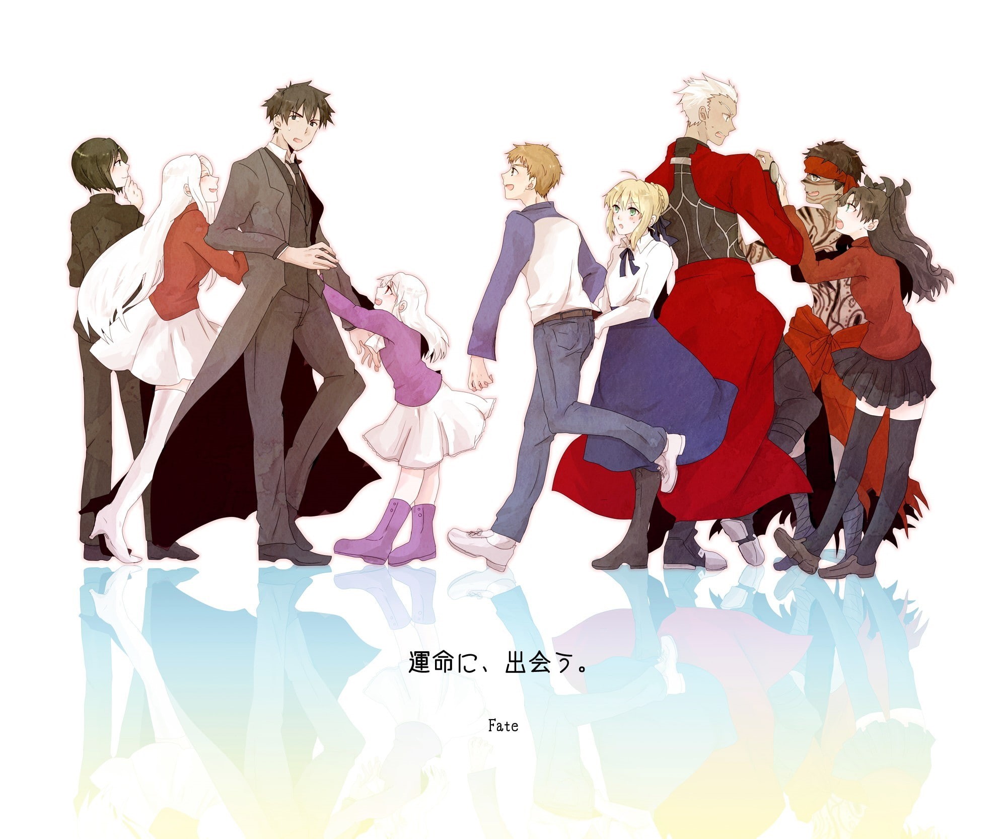 Fate/Zero, 1080P, Illyasviel von Einzbern, Irisviel von Einzbern, Saber, Kiritsugu Emiya, Archer (Fate/Stay Night), Fate/Stay Night, Fate Series, Tohsaka Rin, HD Wallpaper
