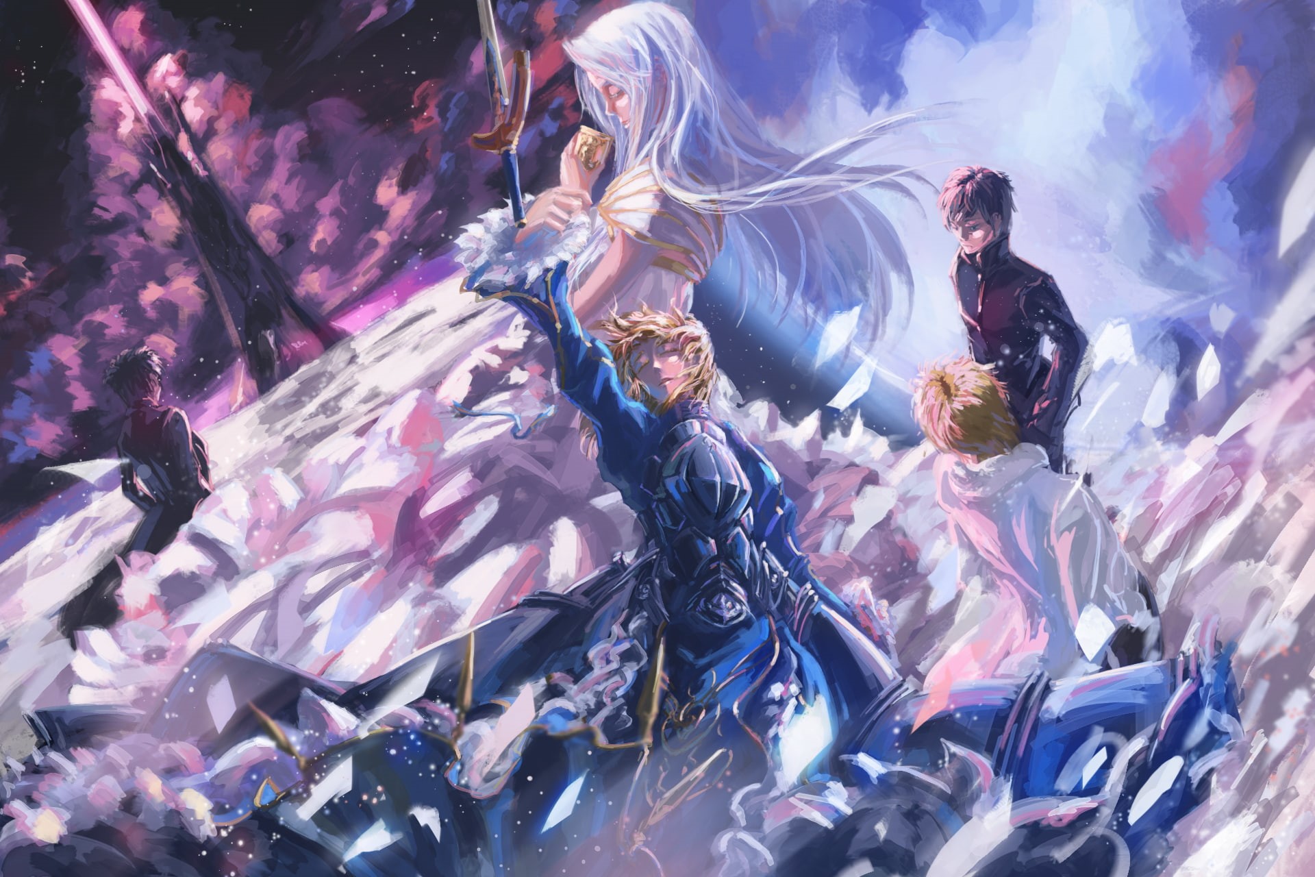 kotomine kirei, 1080P, Fate Series, Kiritsugu Emiya, Irisviel von Einzbern, Saber, Gilgamesh, Fate/Zero, HD Wallpaper