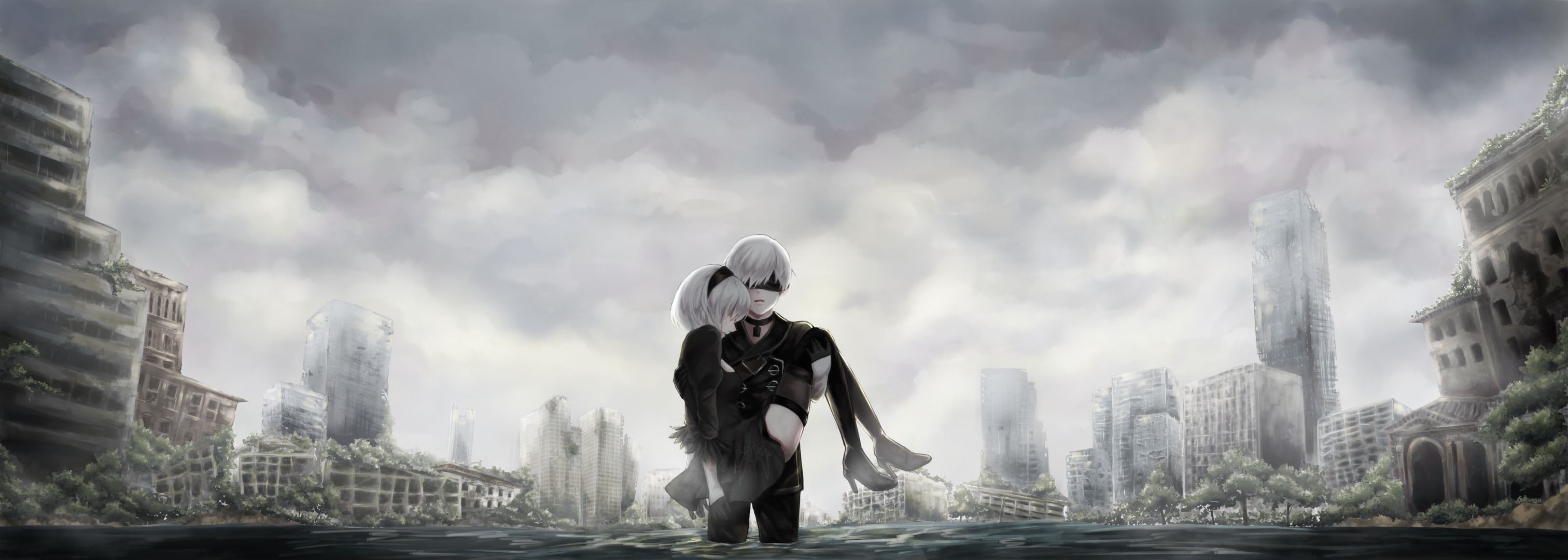 city, young adult, adult, fashion, one person, built structure, 2K, nature, blindfold, woman, child, outdoors, clothing, office building exterior, day, HD Wallpaper