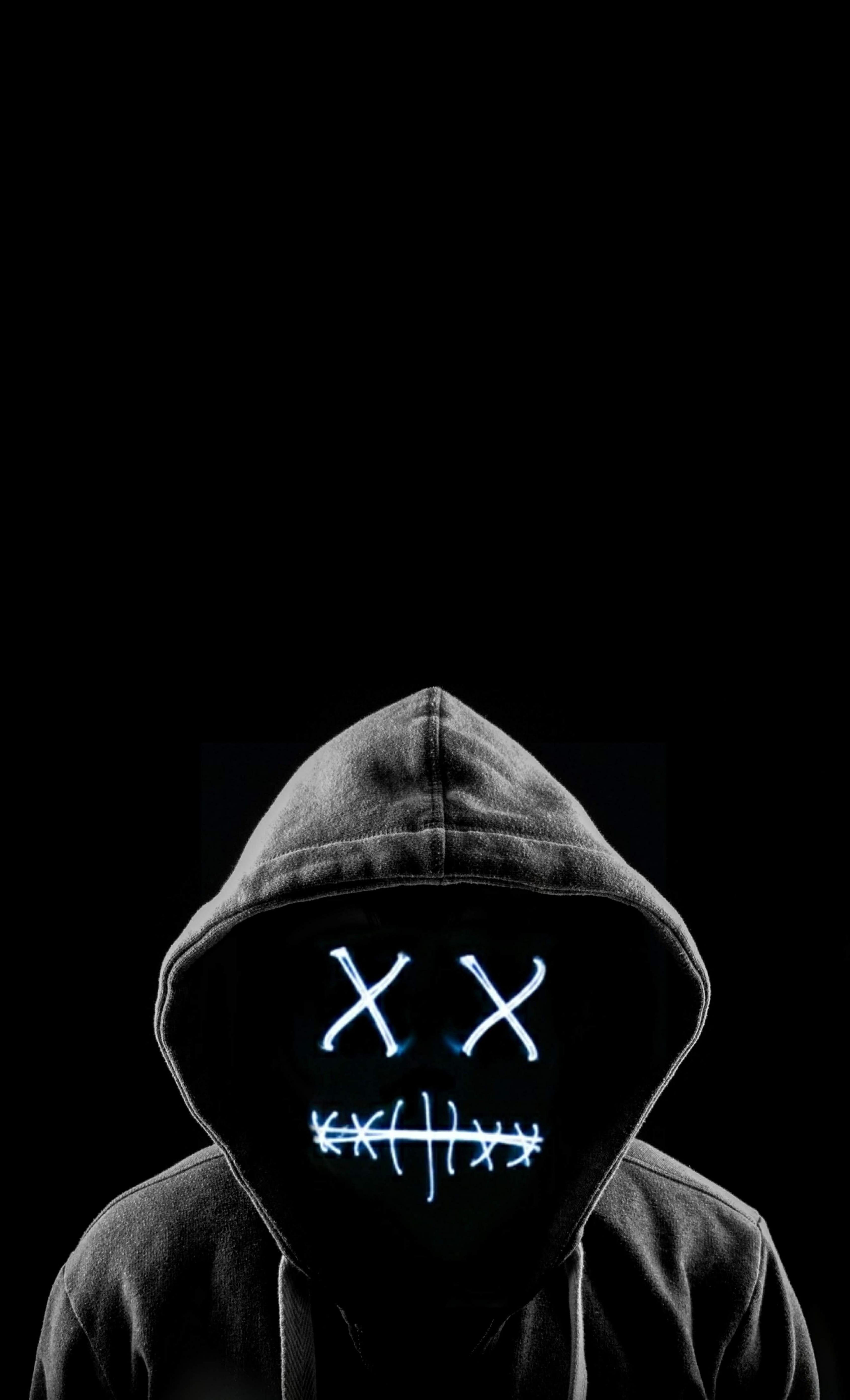 lockscreen, real people, lifestyles, obscured face, hood, hood - clothing, leisure activity, human face, purge, hoodie, headshot, human body part, Phone HD Wallpaper