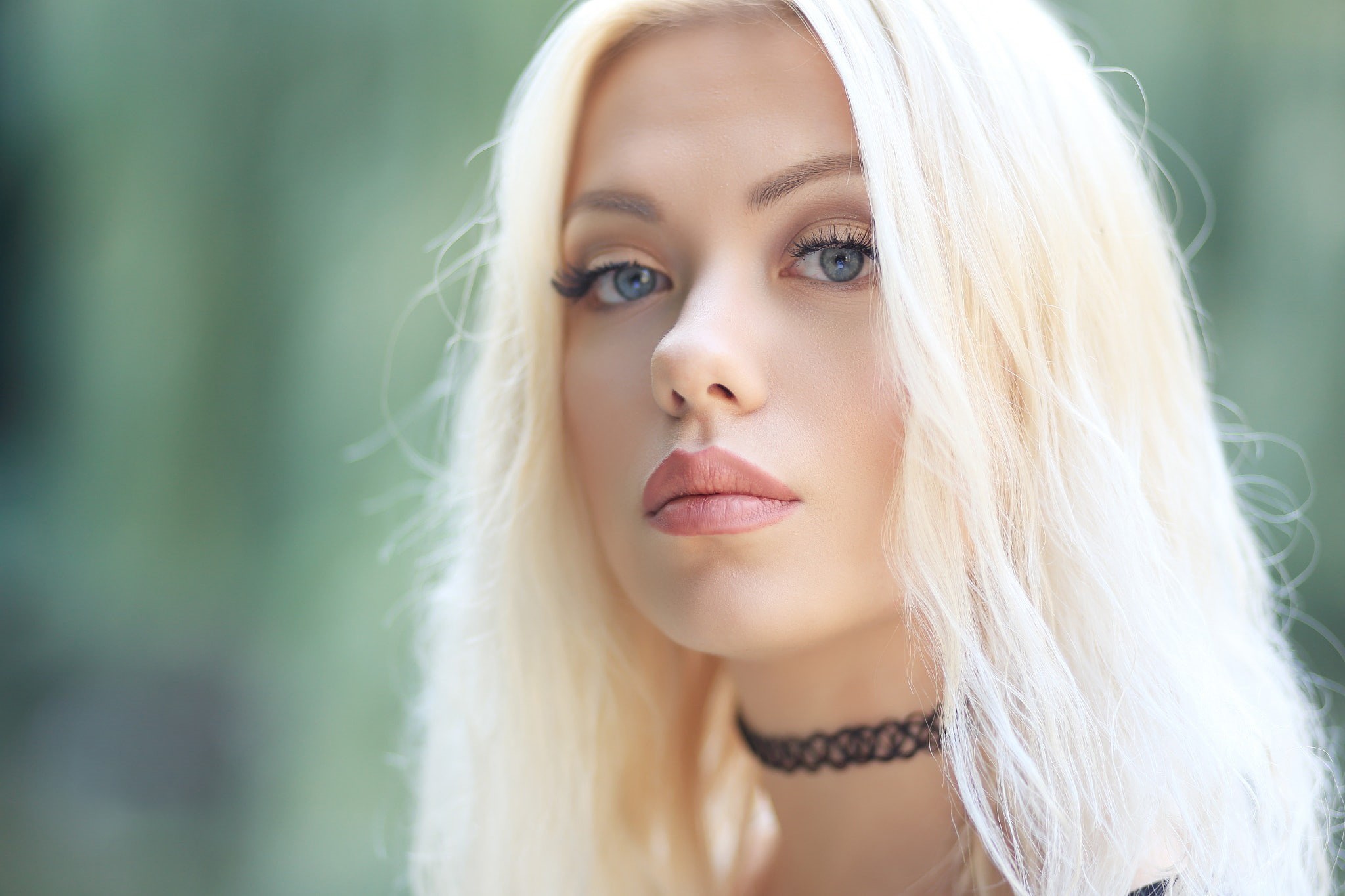 fashion, close-up, portrait, human face, hairstyle, beautiful people, adult, blond hair, choker, human body part, young adult, young women, hair, beauty, HD Wallpaper