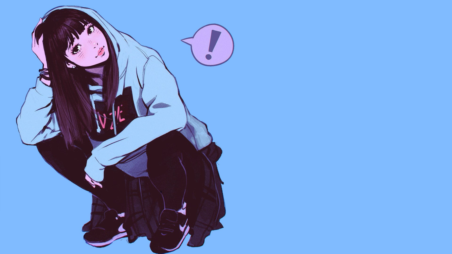 women, Nike, Ilya Kuvshinov, artwork, digital art, 1080P, original characters, HD Wallpaper