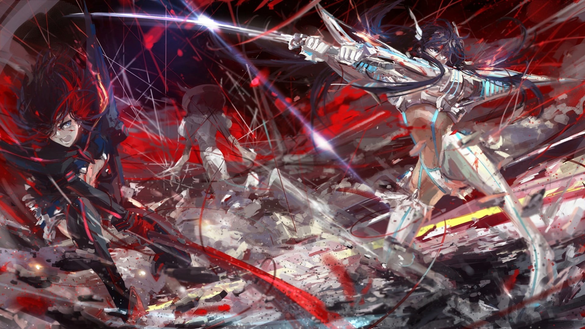 blurred motion, illustration, nature, close-up, burning, large group of animals, Senketsu, technology, red, pattern, backgrounds, abundance, full frame, HD Wallpaper