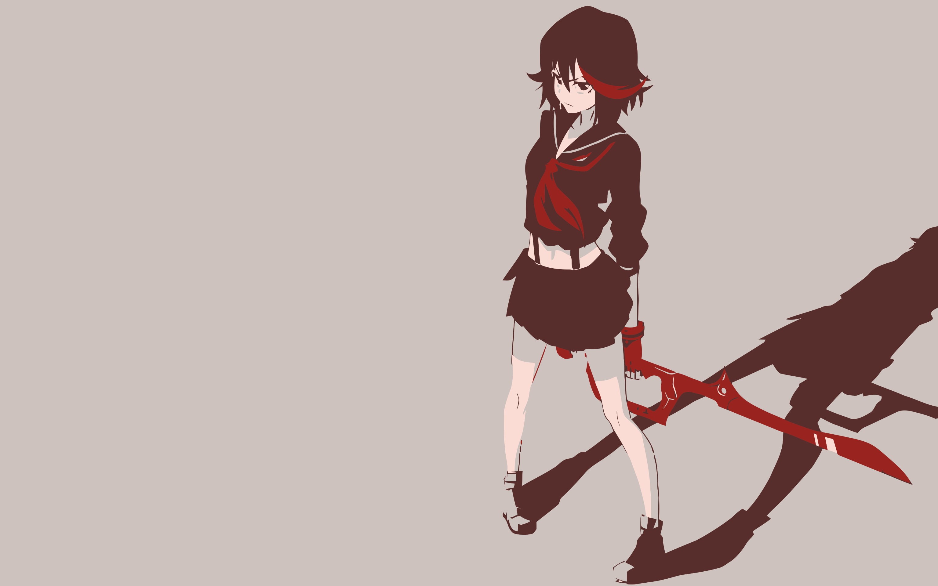 2K, anime girls, nature, real people, casual clothing, leisure activity, copy space, people, cut out, two people, Matoi Ryuuko, young adult, holding, anime, HD Wallpaper